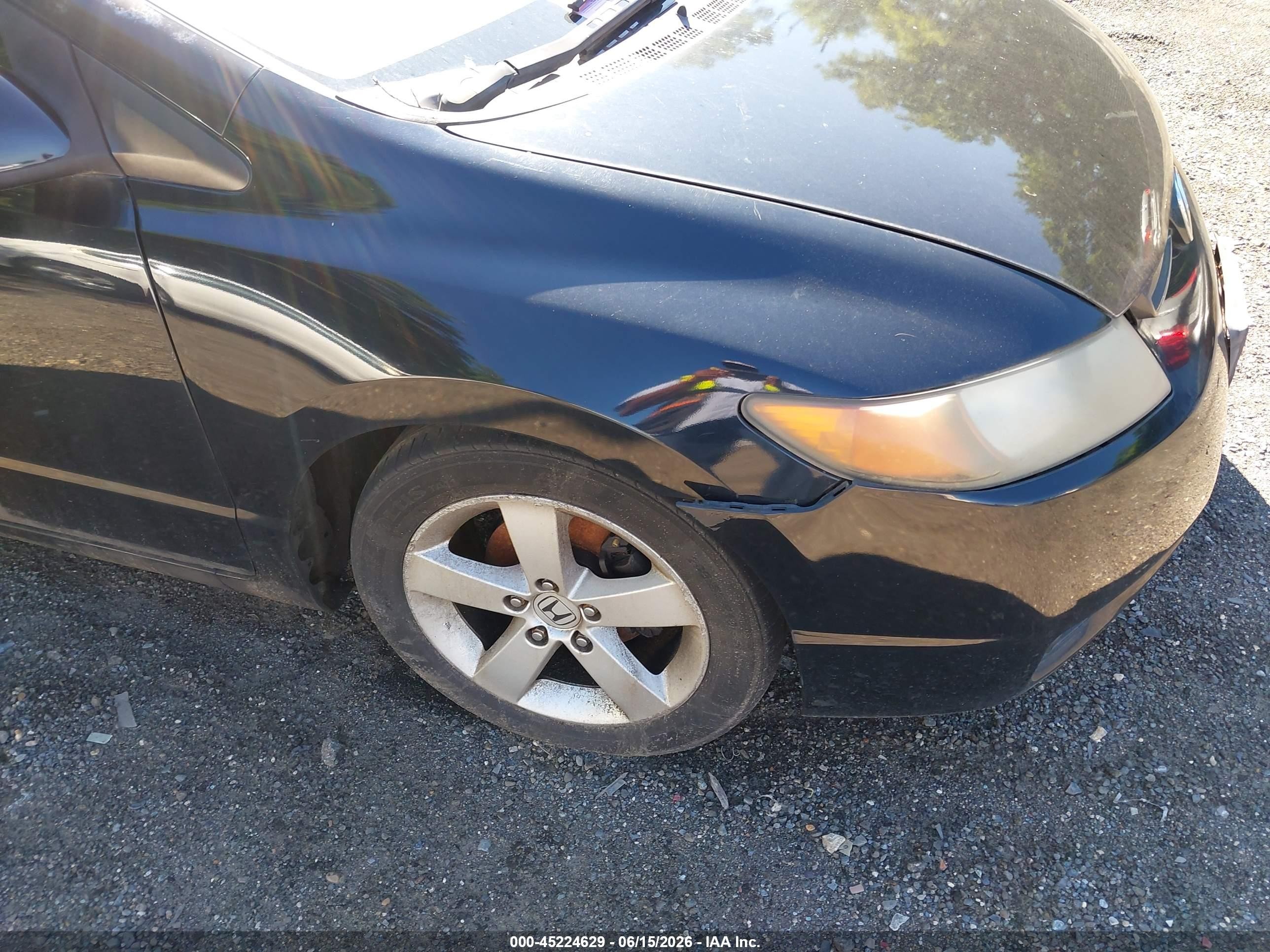 2007 Honda Civic Ex Black vin: 2HGFG12897H549766