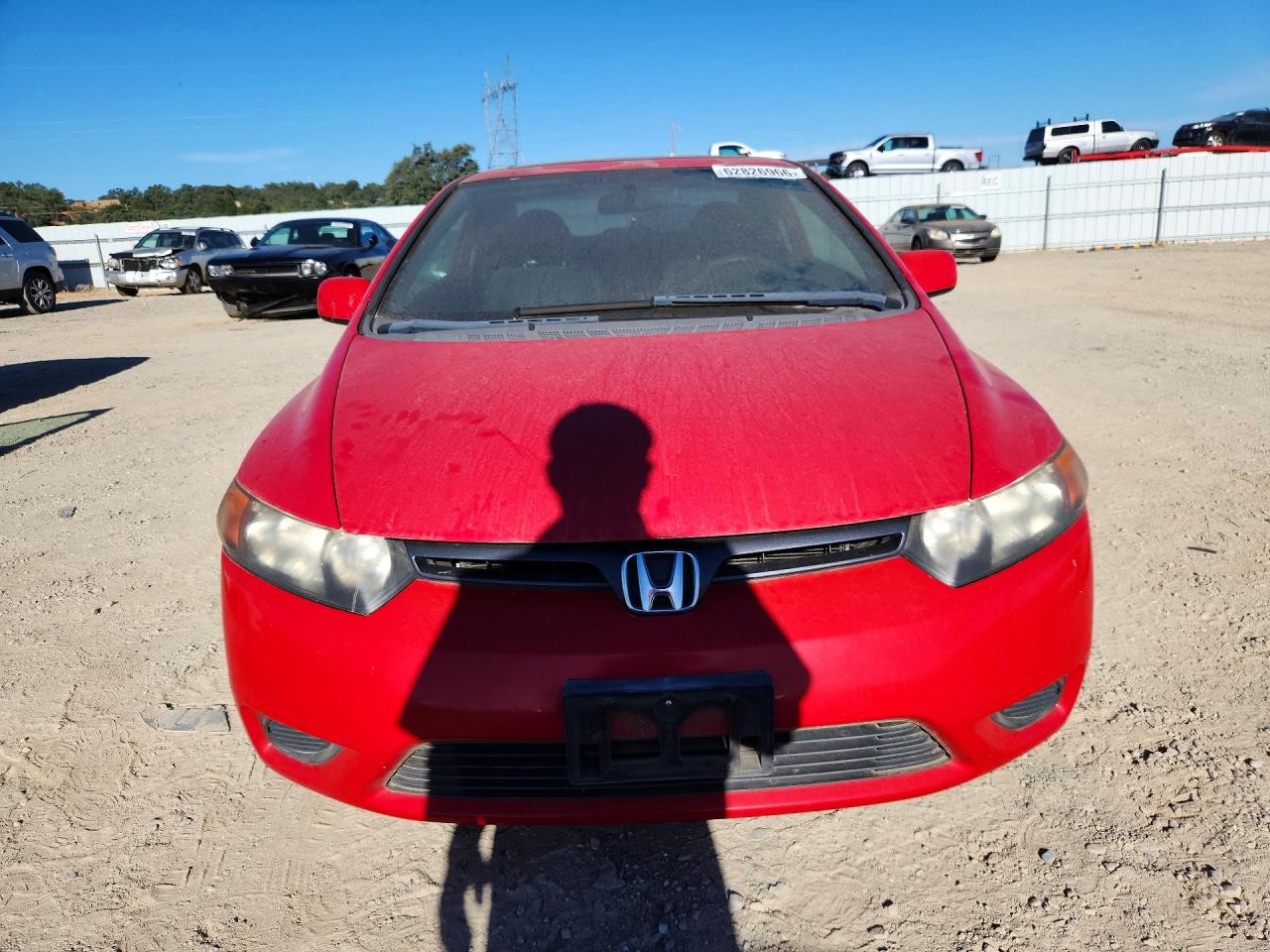 2007 Honda Civic Ex Красный vin: 2HGFG12897H564221