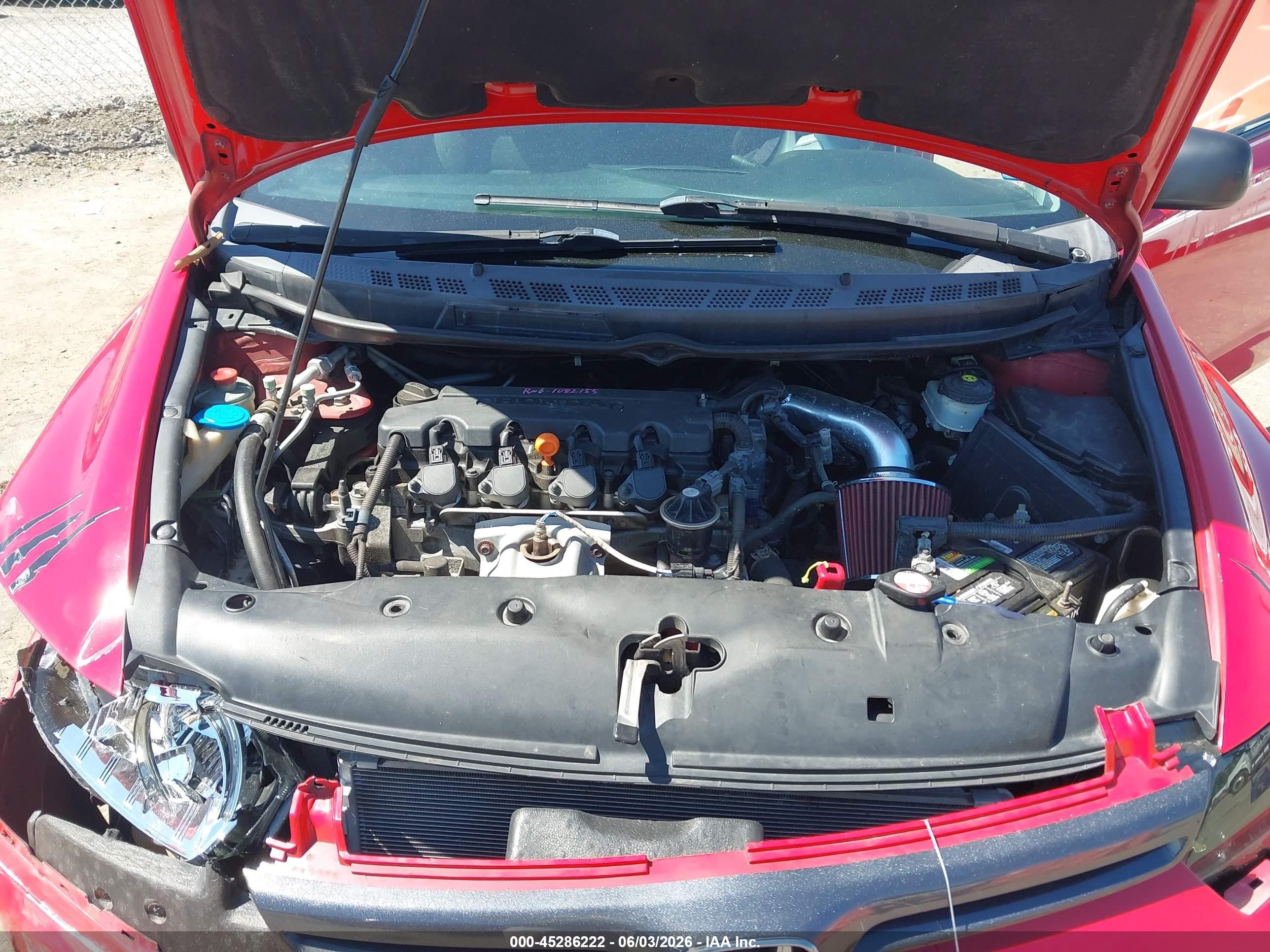 2007 Honda Civic Ex Red vin: 2HGFG12897H584825