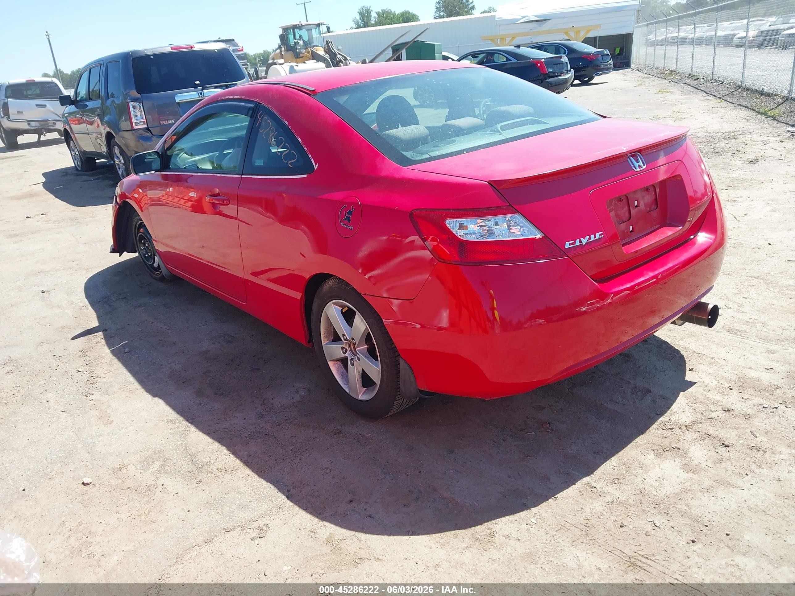 2007 Honda Civic Ex Red vin: 2HGFG12897H584825