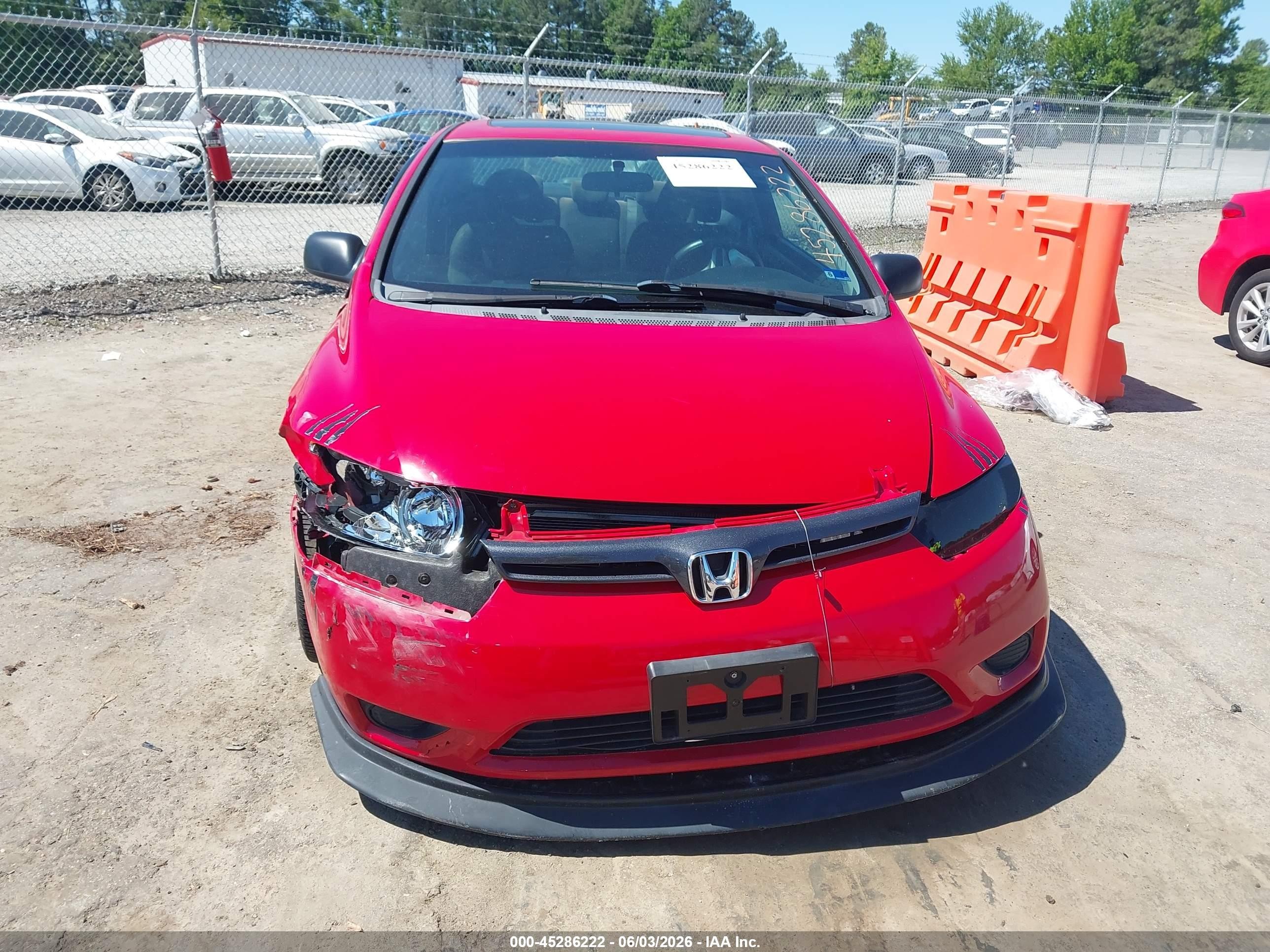 2007 Honda Civic Ex Red vin: 2HGFG12897H584825