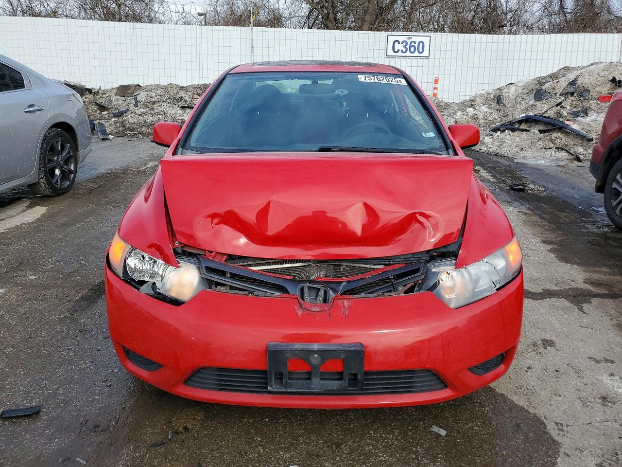 2008 Honda Civic Ex Red vin: 2HGFG12898H556217