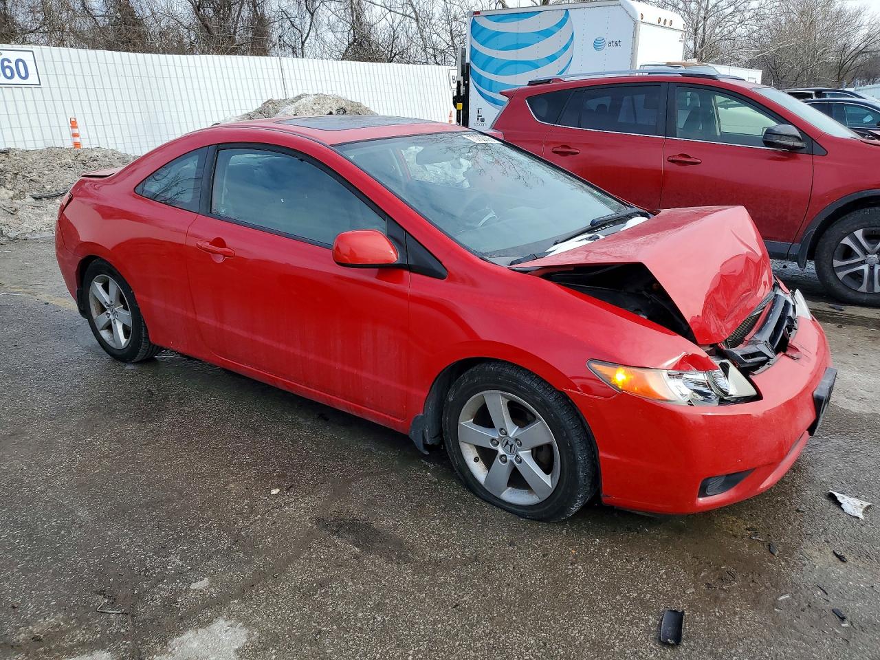 2008 Honda Civic Ex Red vin: 2HGFG12898H556217