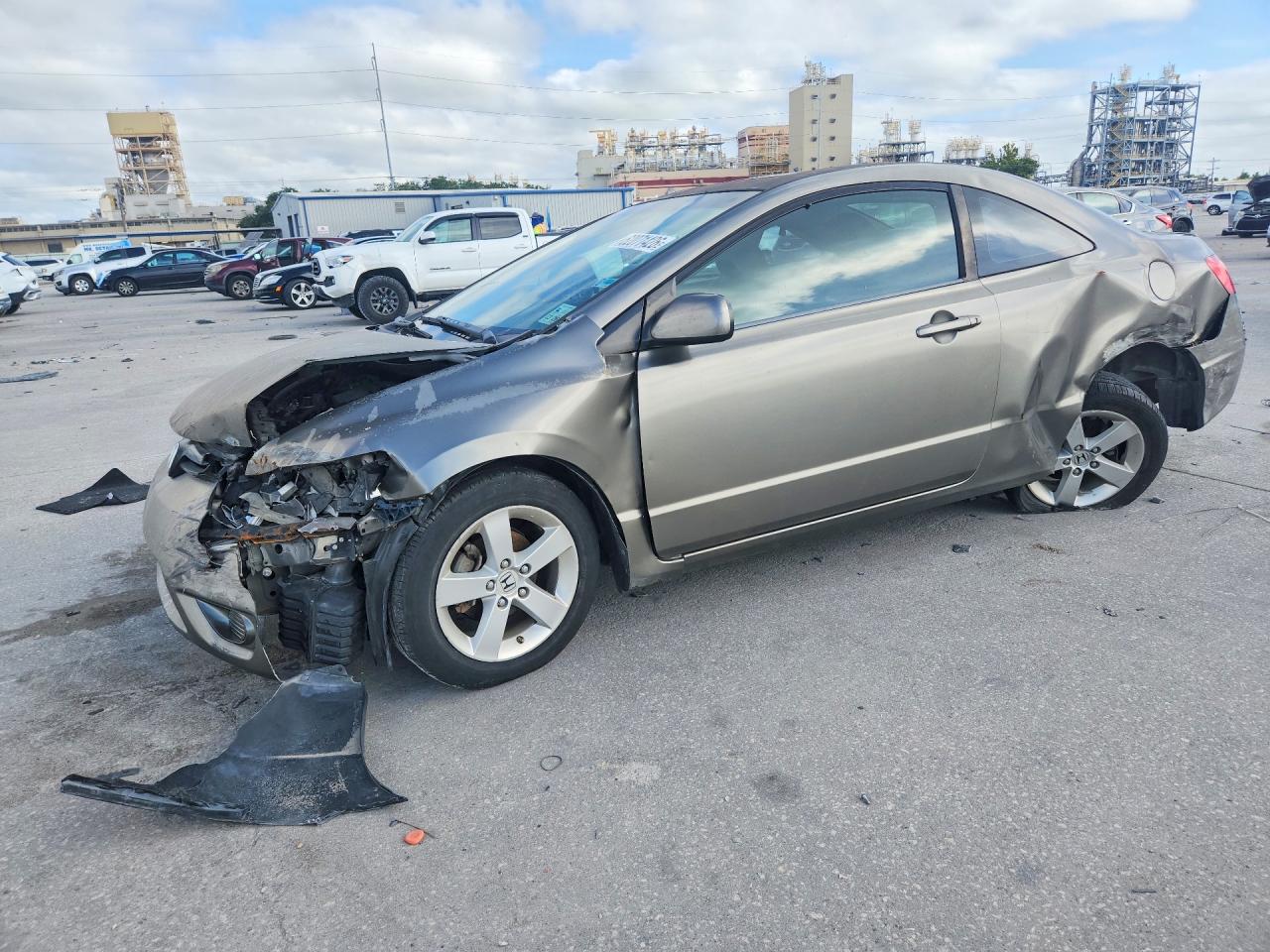 2008 Honda Civic Ex Gray vin: 2HGFG12898H557786