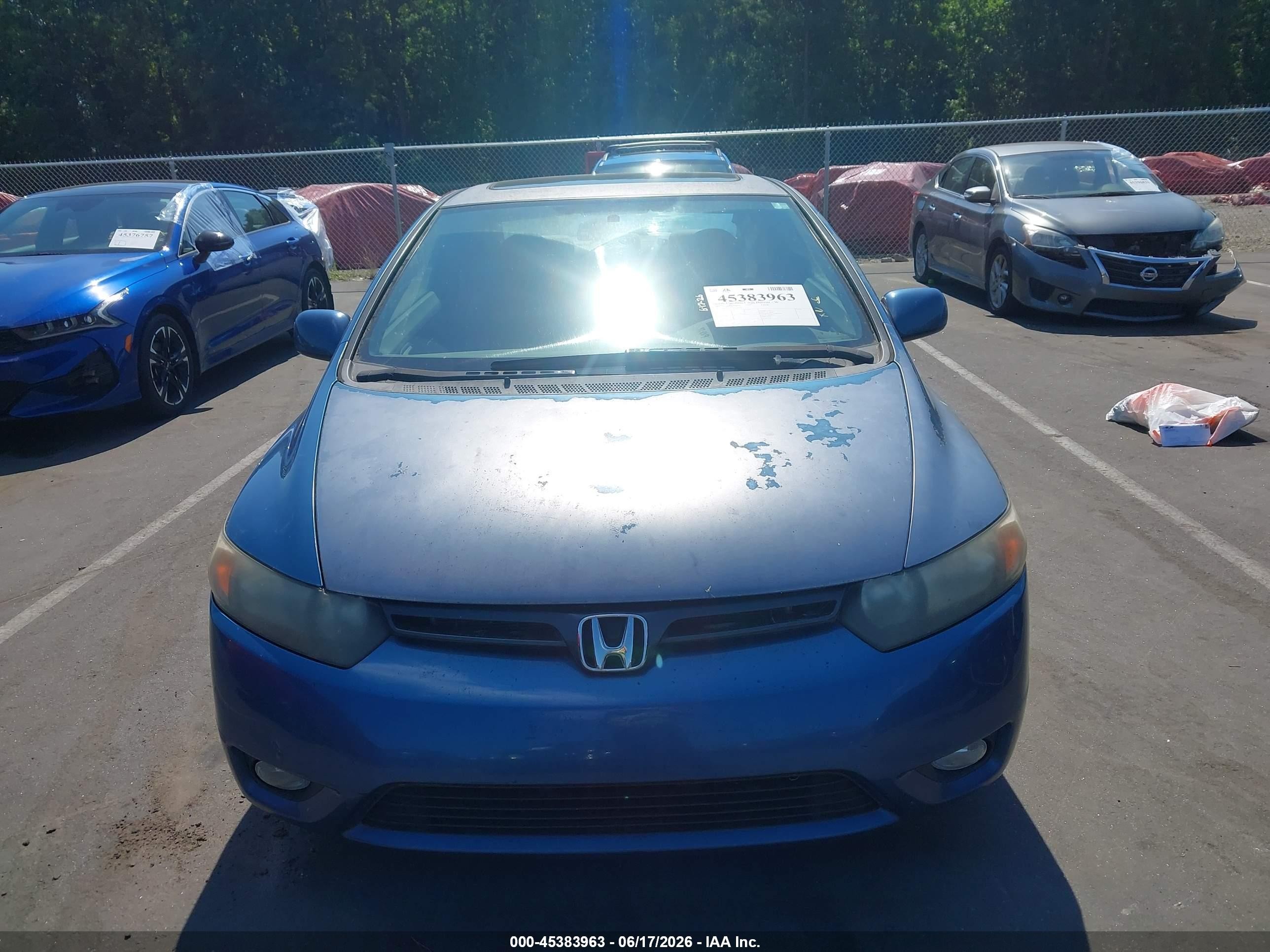 2008 Honda Civic Ex Light Blue vin: 2HGFG12898H577651