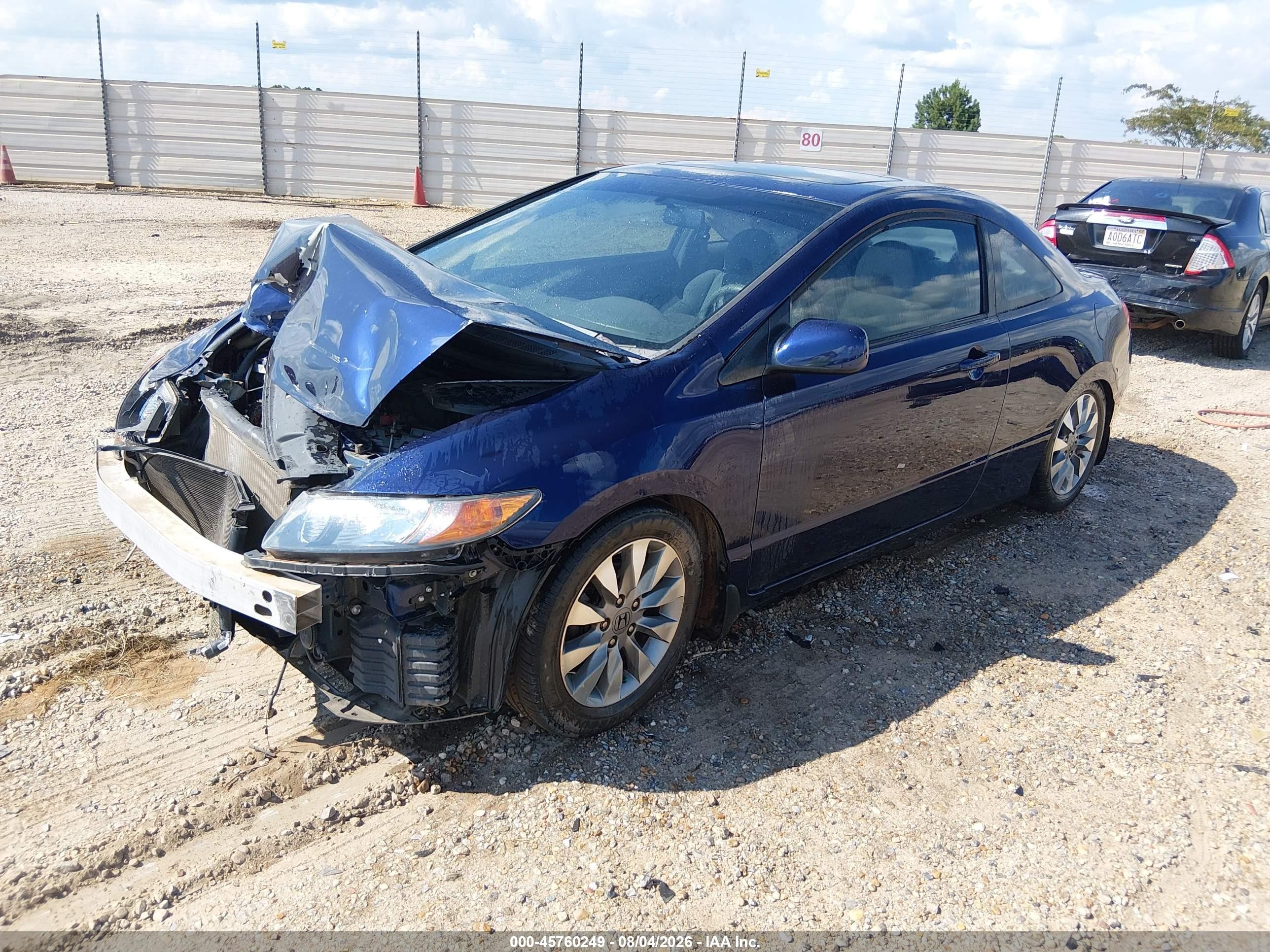 2009 Honda Civic Ex Blue vin: 2HGFG12899H502062
