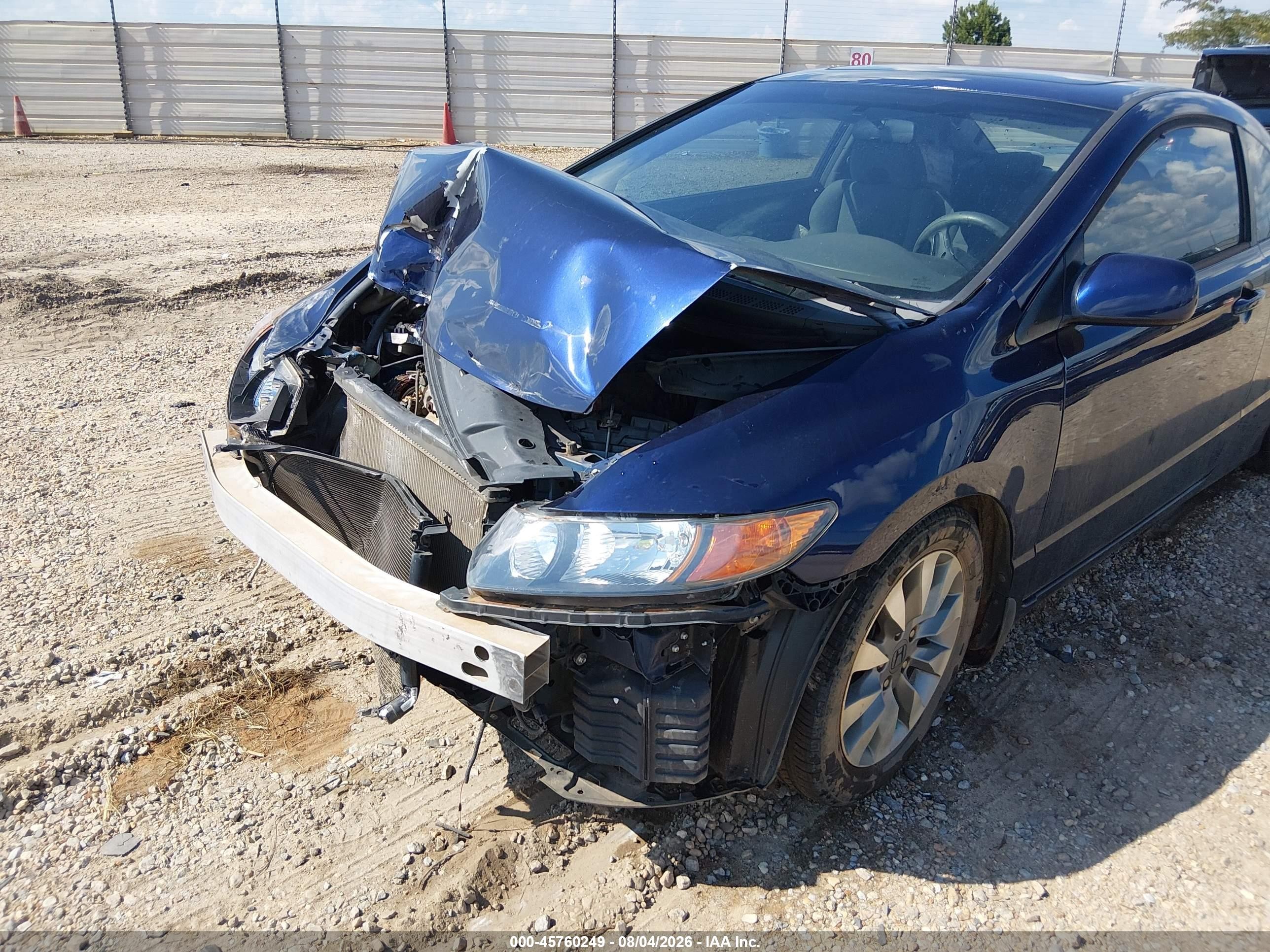 2009 Honda Civic Ex Blue vin: 2HGFG12899H502062
