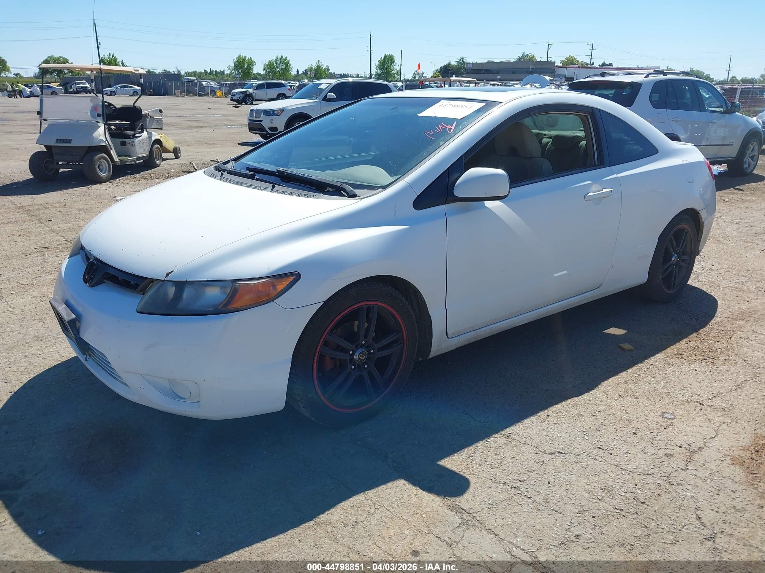2006 Honda Civic Ex White vin: 2HGFG128X6H519741