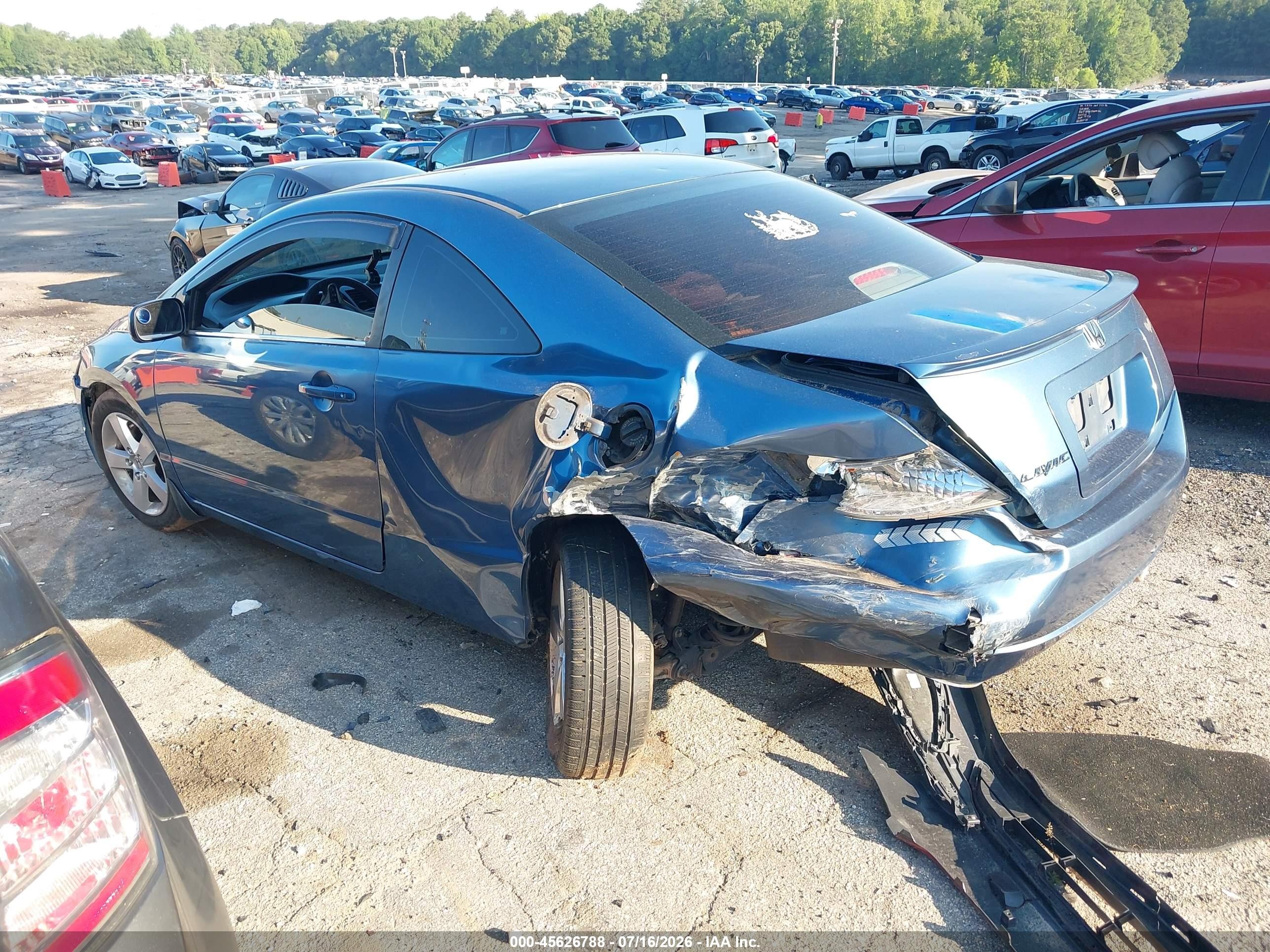 2006 Honda Civic Ex Blue vin: 2HGFG128X6H522381