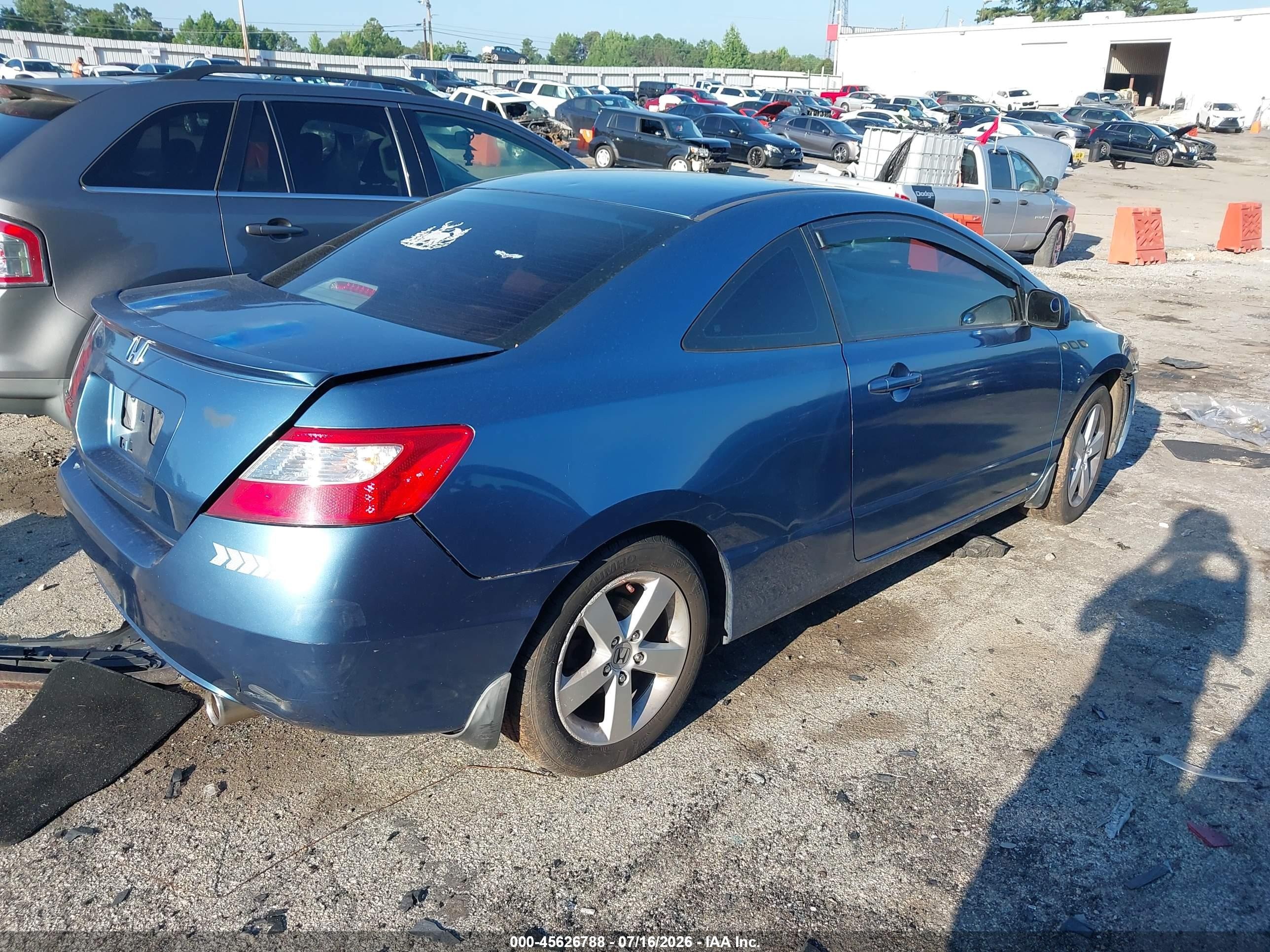 2006 Honda Civic Ex Blue vin: 2HGFG128X6H522381