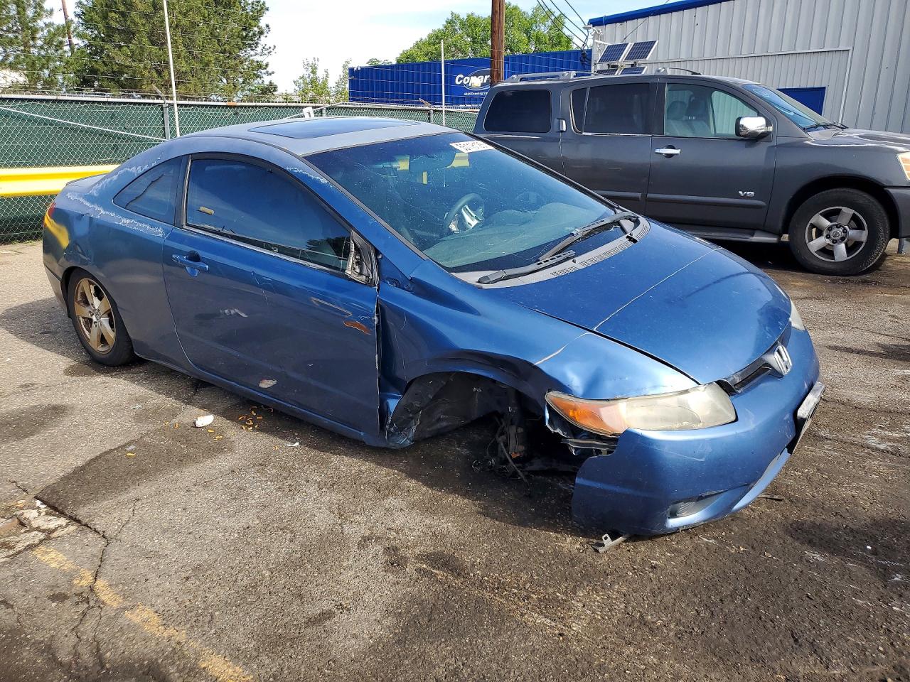 2006 Honda Civic Ex Blue vin: 2HGFG128X6H534918