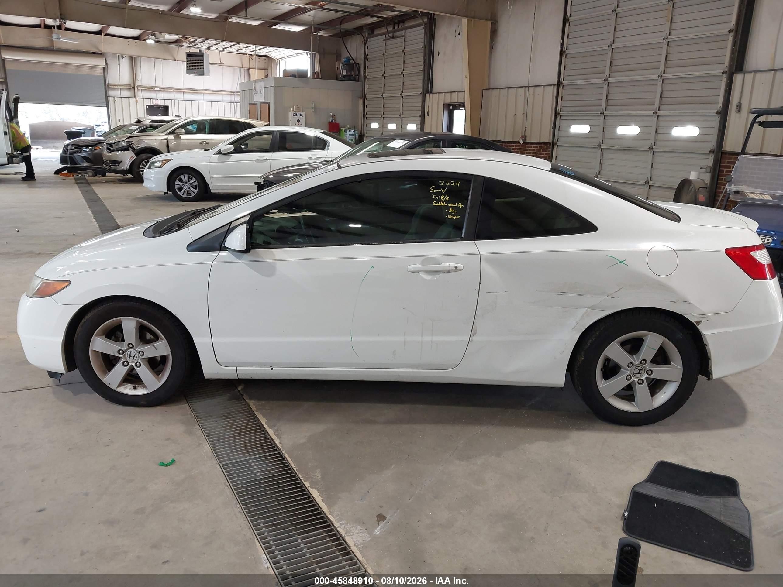 2006 Honda Civic Ex Белый vin: 2HGFG128X6H581267