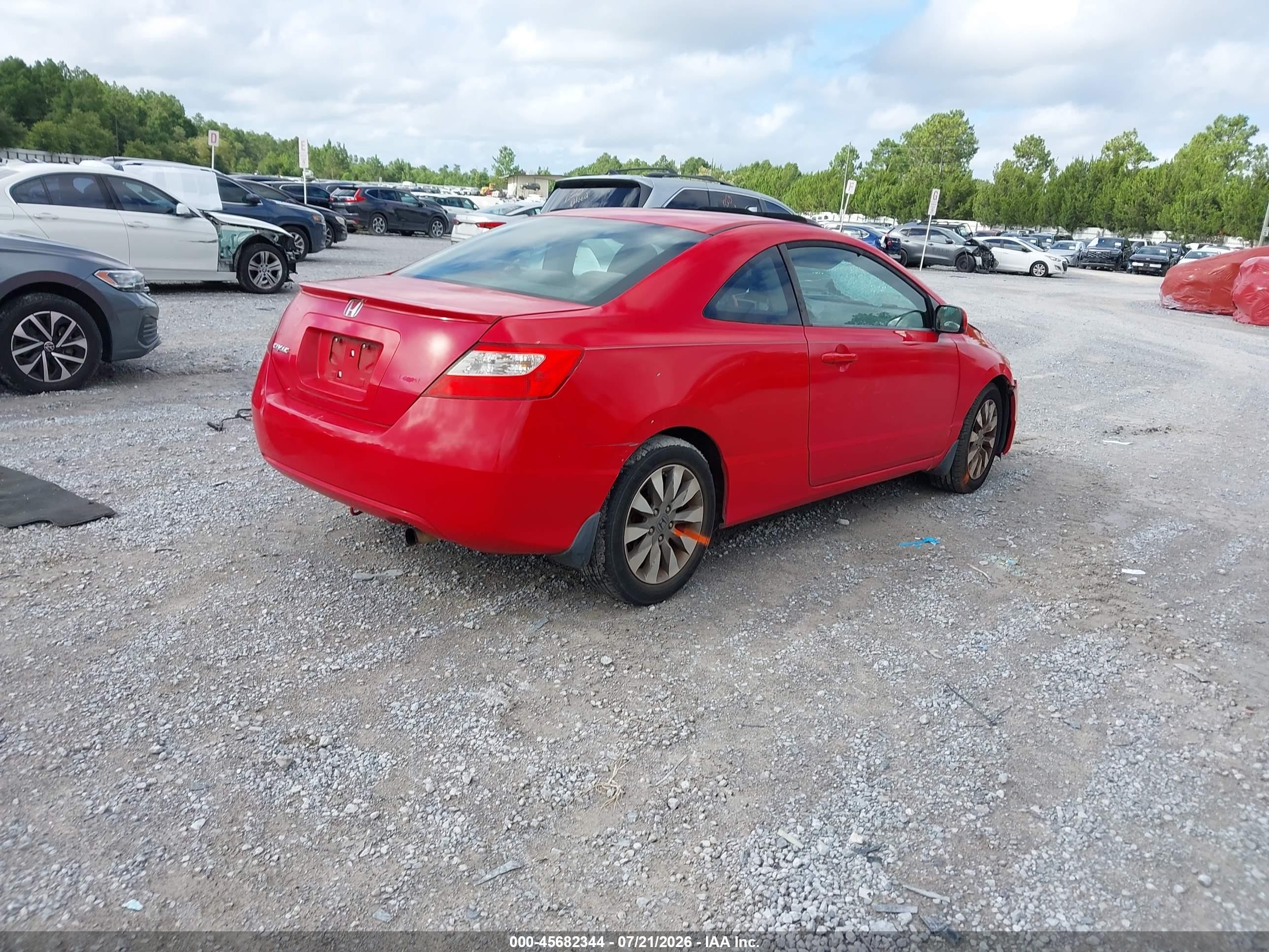 2009 Honda Civic Ex Red vin: 2HGFG128X9H536236