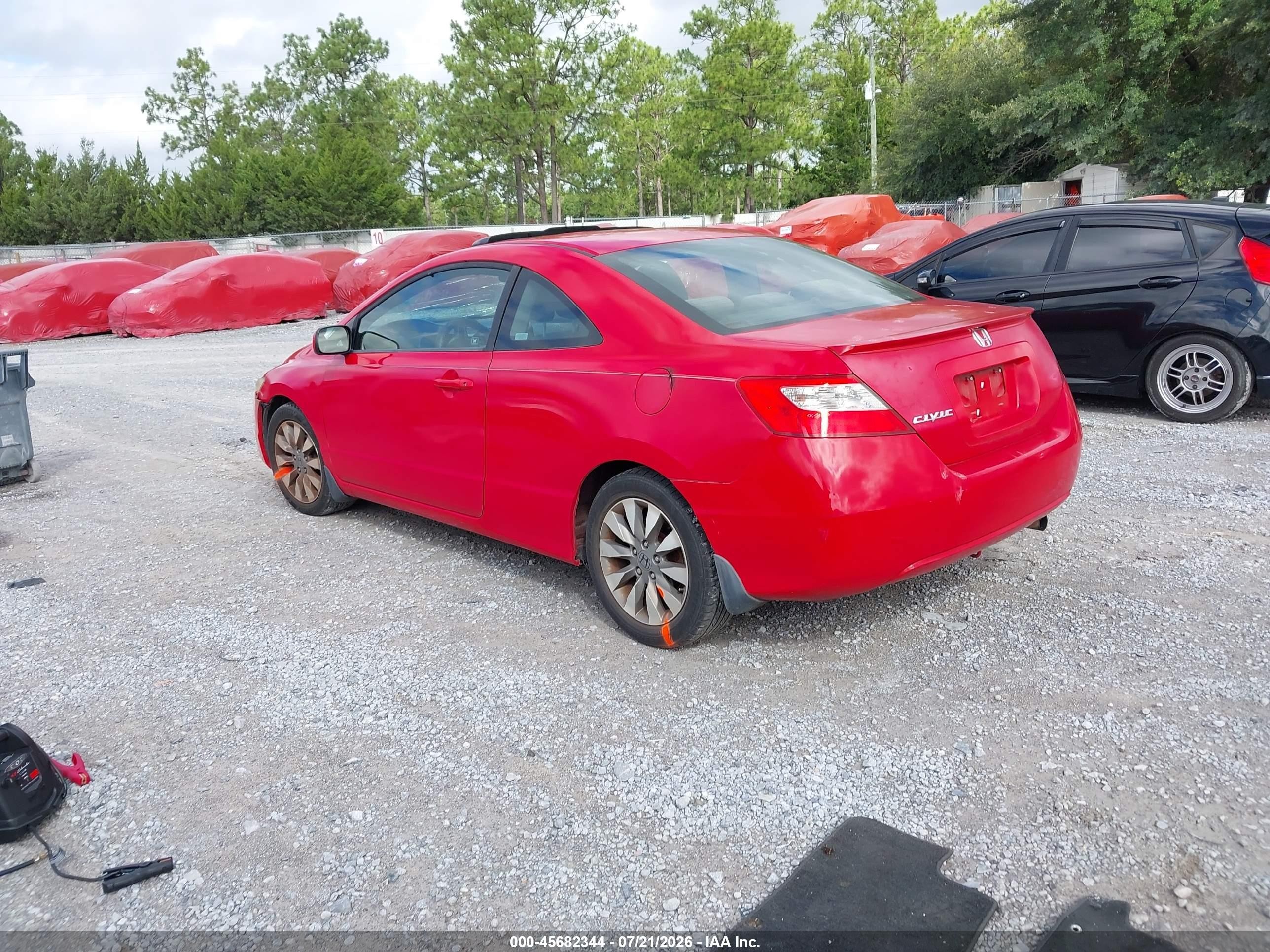 2009 Honda Civic Ex Red vin: 2HGFG128X9H536236