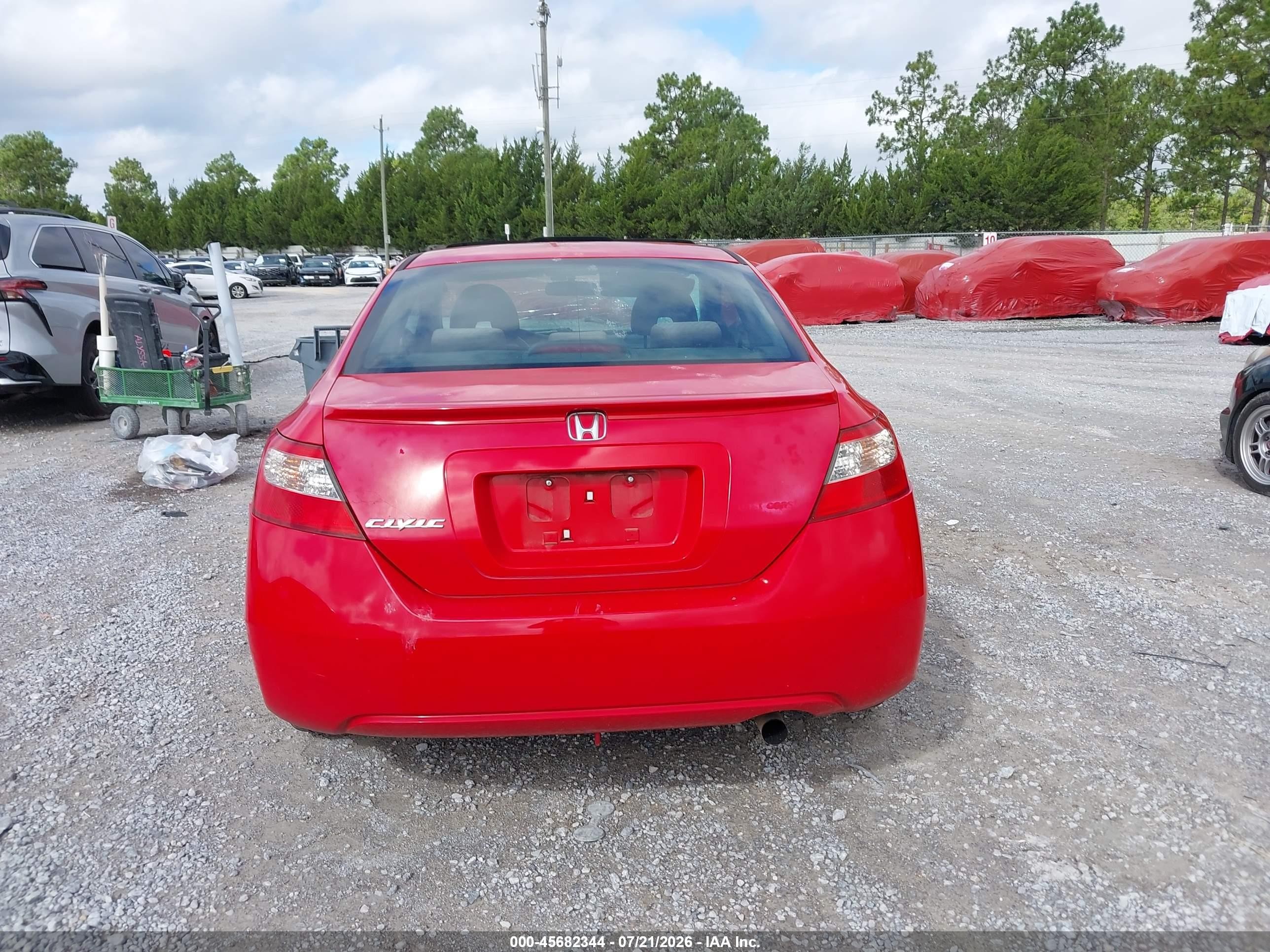 2009 Honda Civic Ex Red vin: 2HGFG128X9H536236