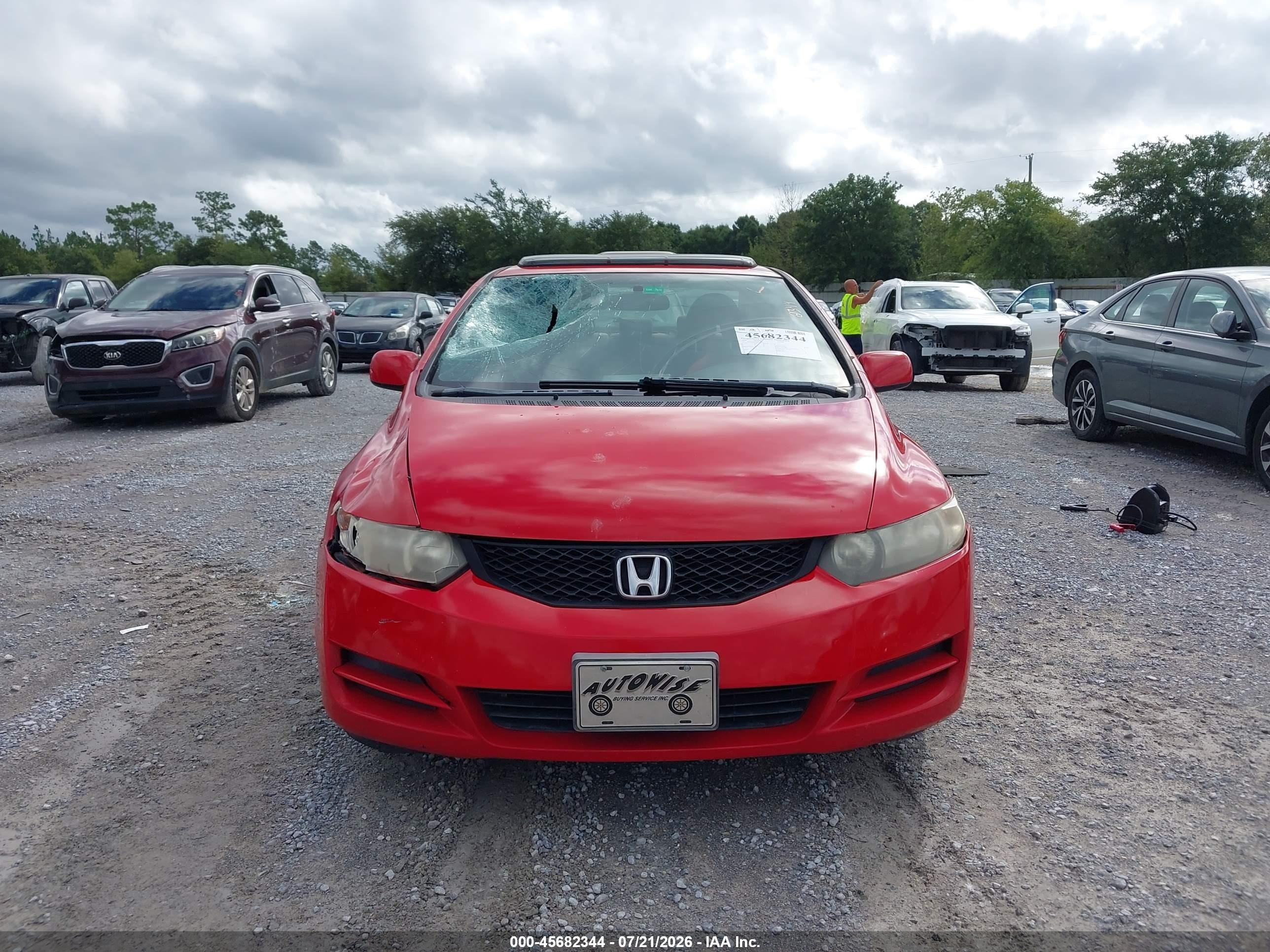2009 Honda Civic Ex Red vin: 2HGFG128X9H536236
