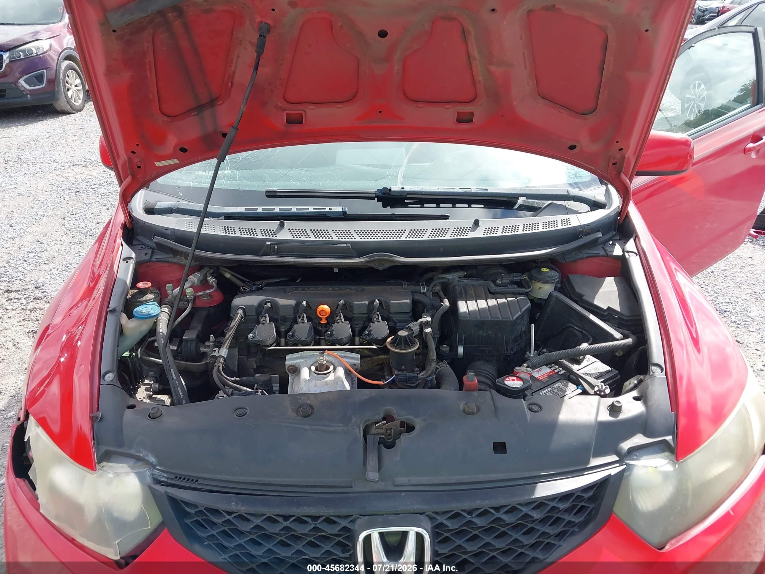 2009 Honda Civic Ex Red vin: 2HGFG128X9H536236