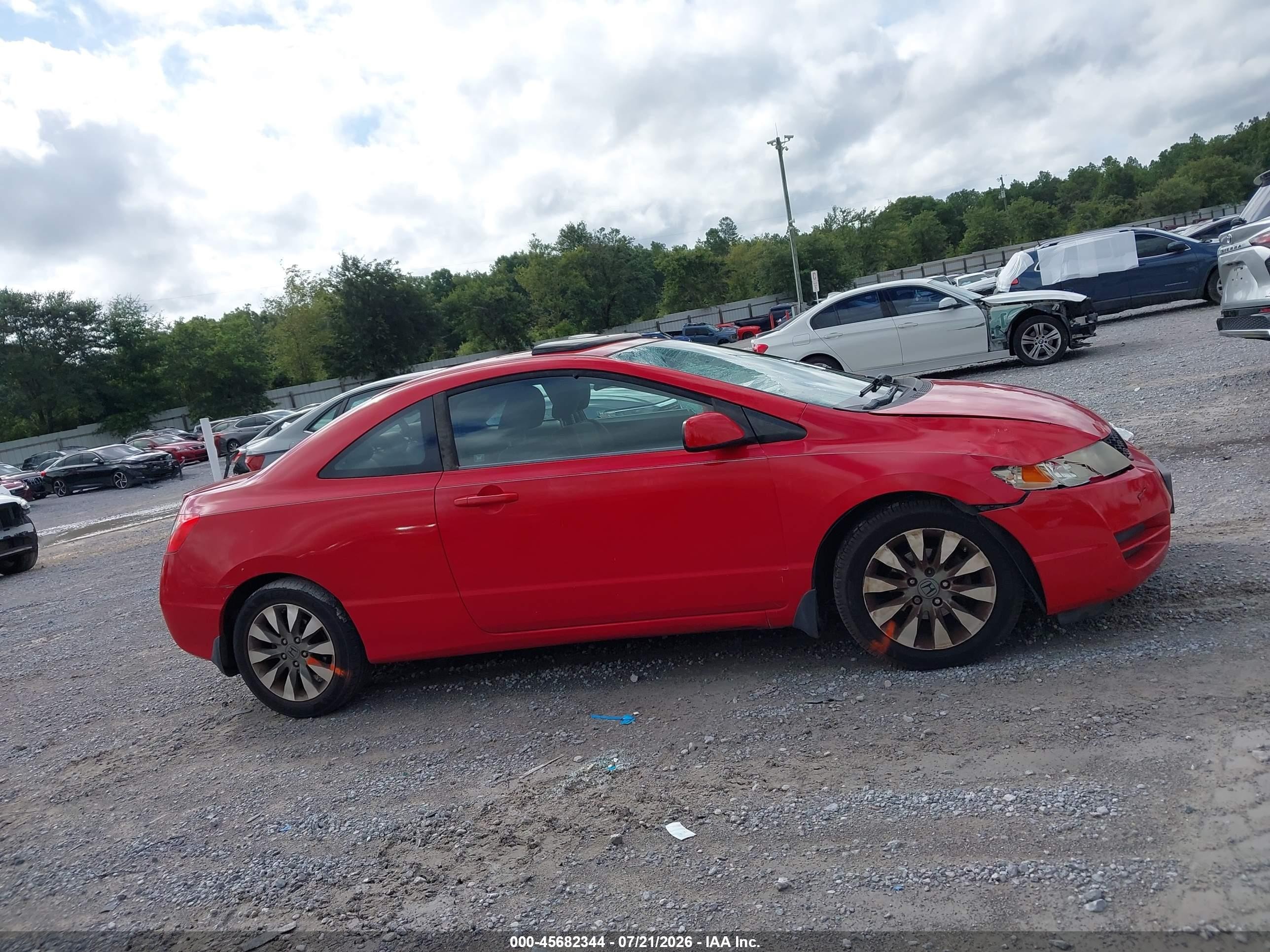 2009 Honda Civic Ex Red vin: 2HGFG128X9H536236