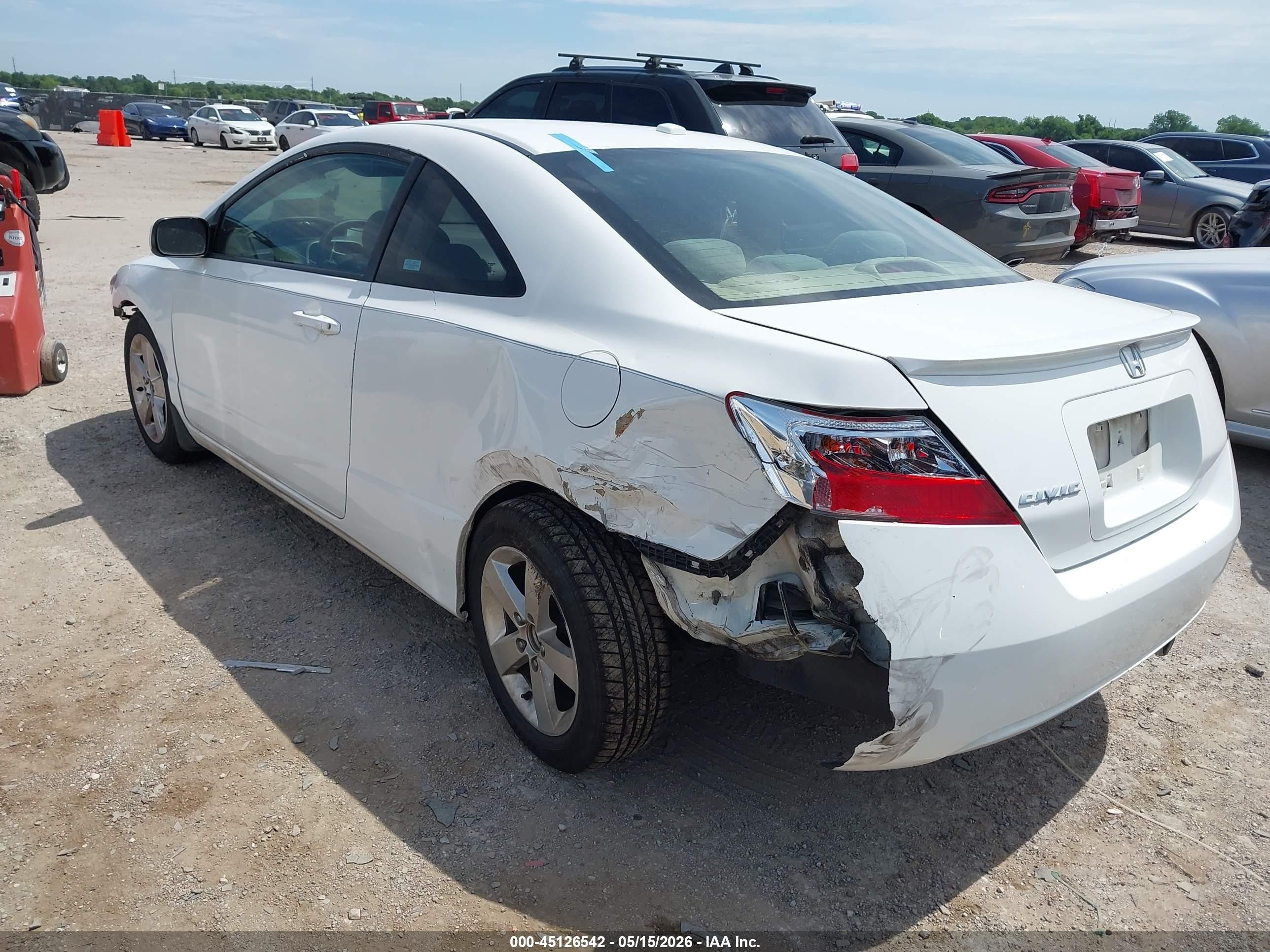 2008 Honda Civic Ex-l Белый vin: 2HGFG12918H512589