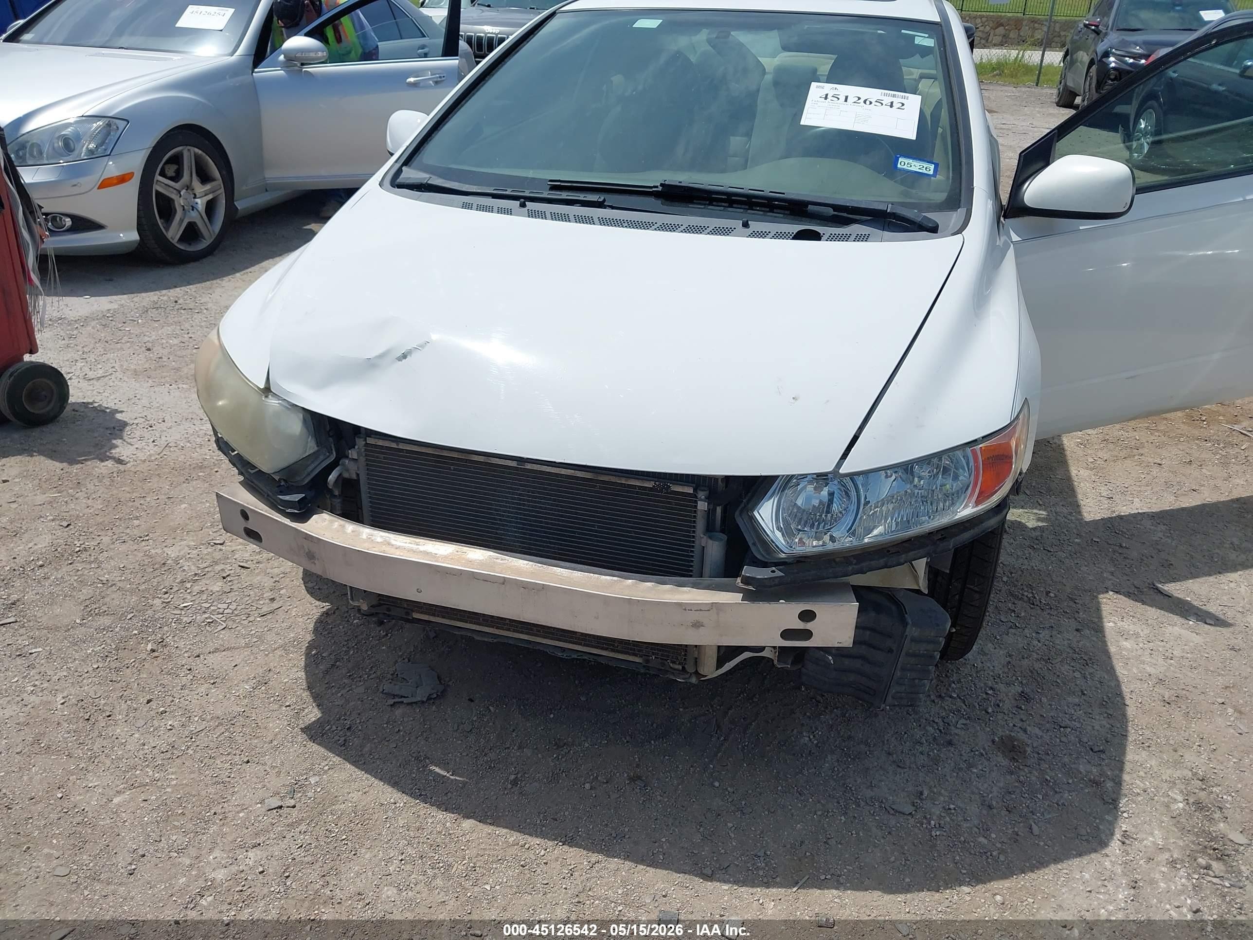 2008 Honda Civic Ex-l Белый vin: 2HGFG12918H512589