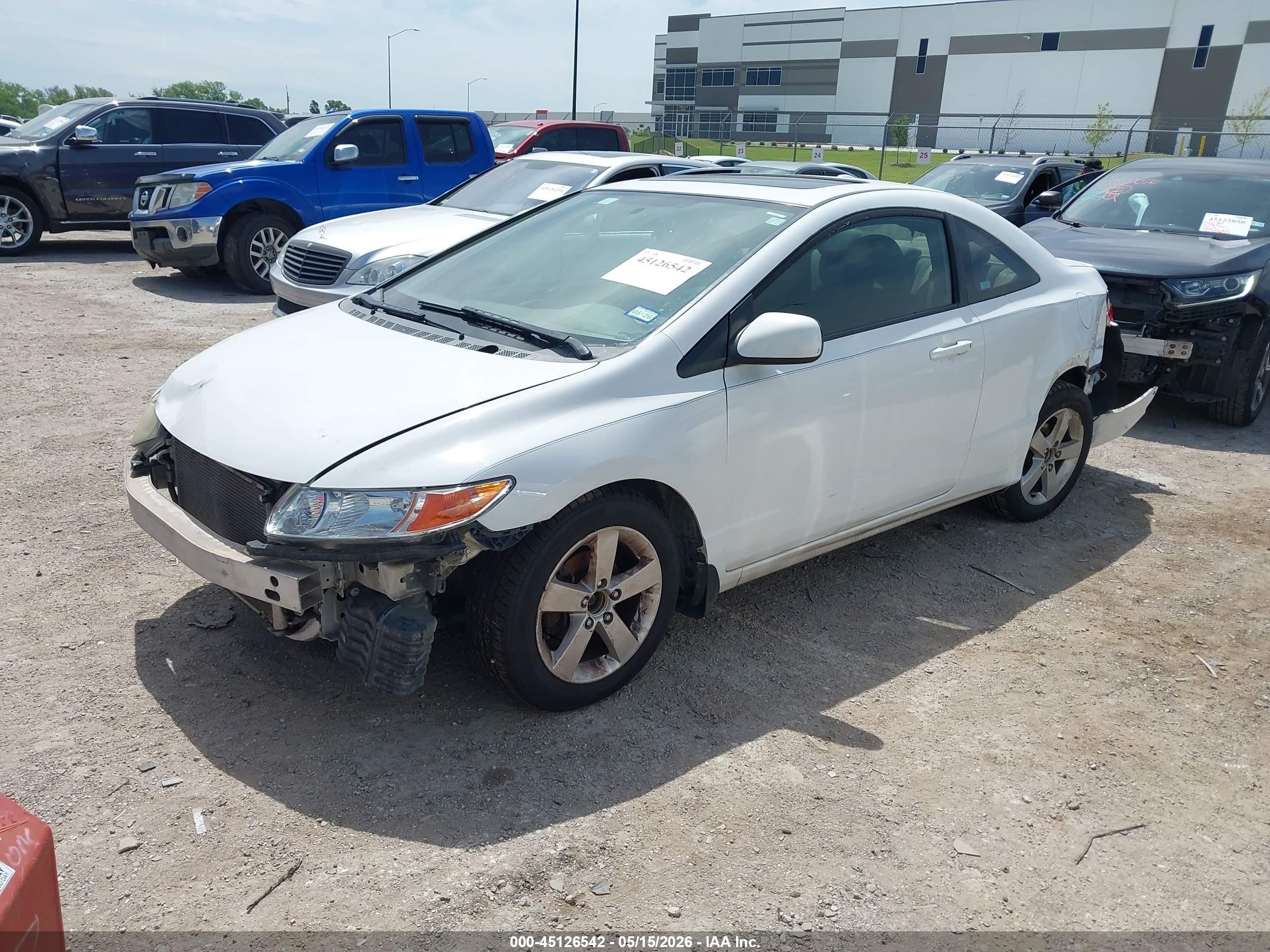 2008 Honda Civic Ex-l Белый vin: 2HGFG12918H512589