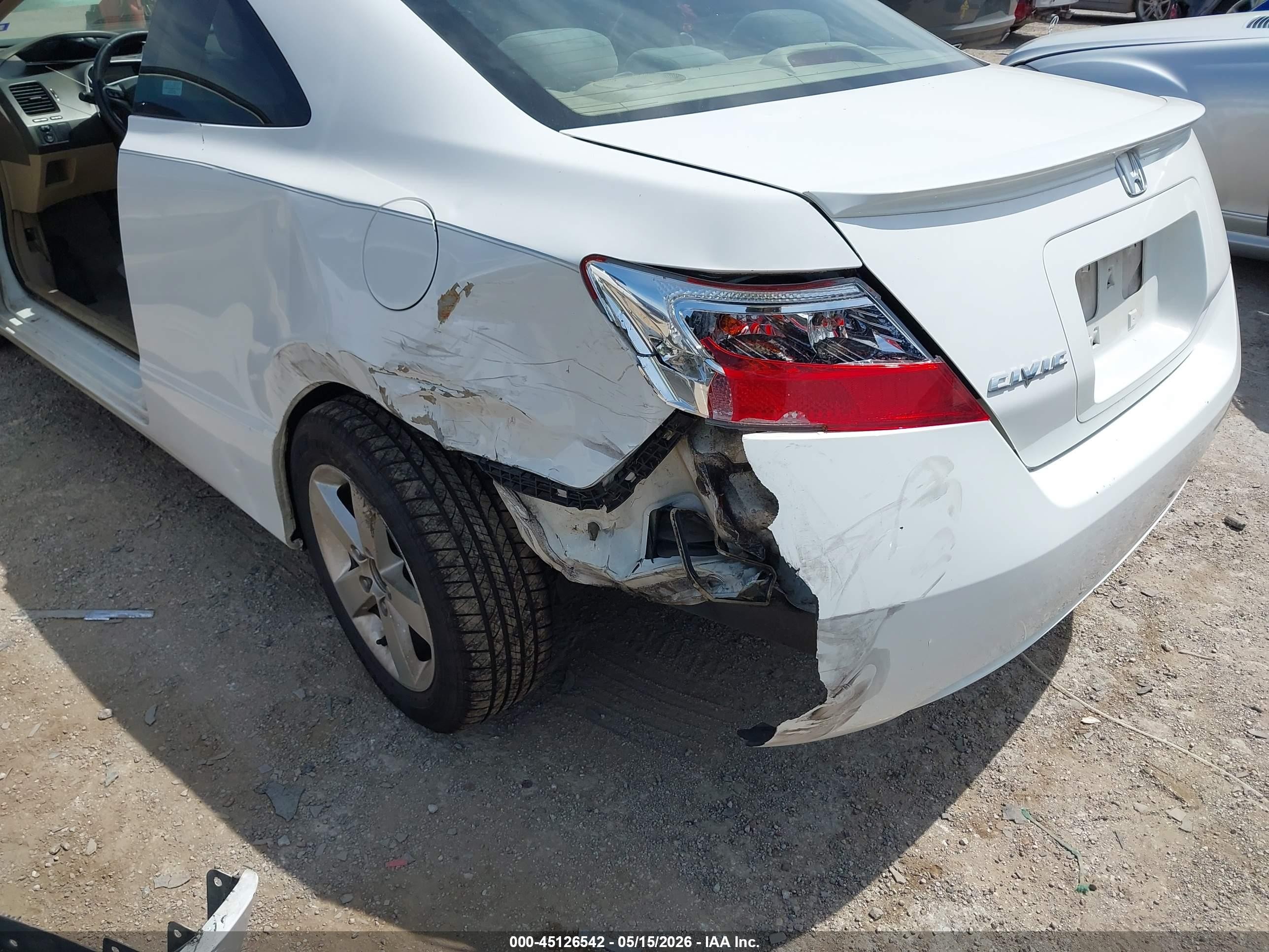 2008 Honda Civic Ex-l Белый vin: 2HGFG12918H512589