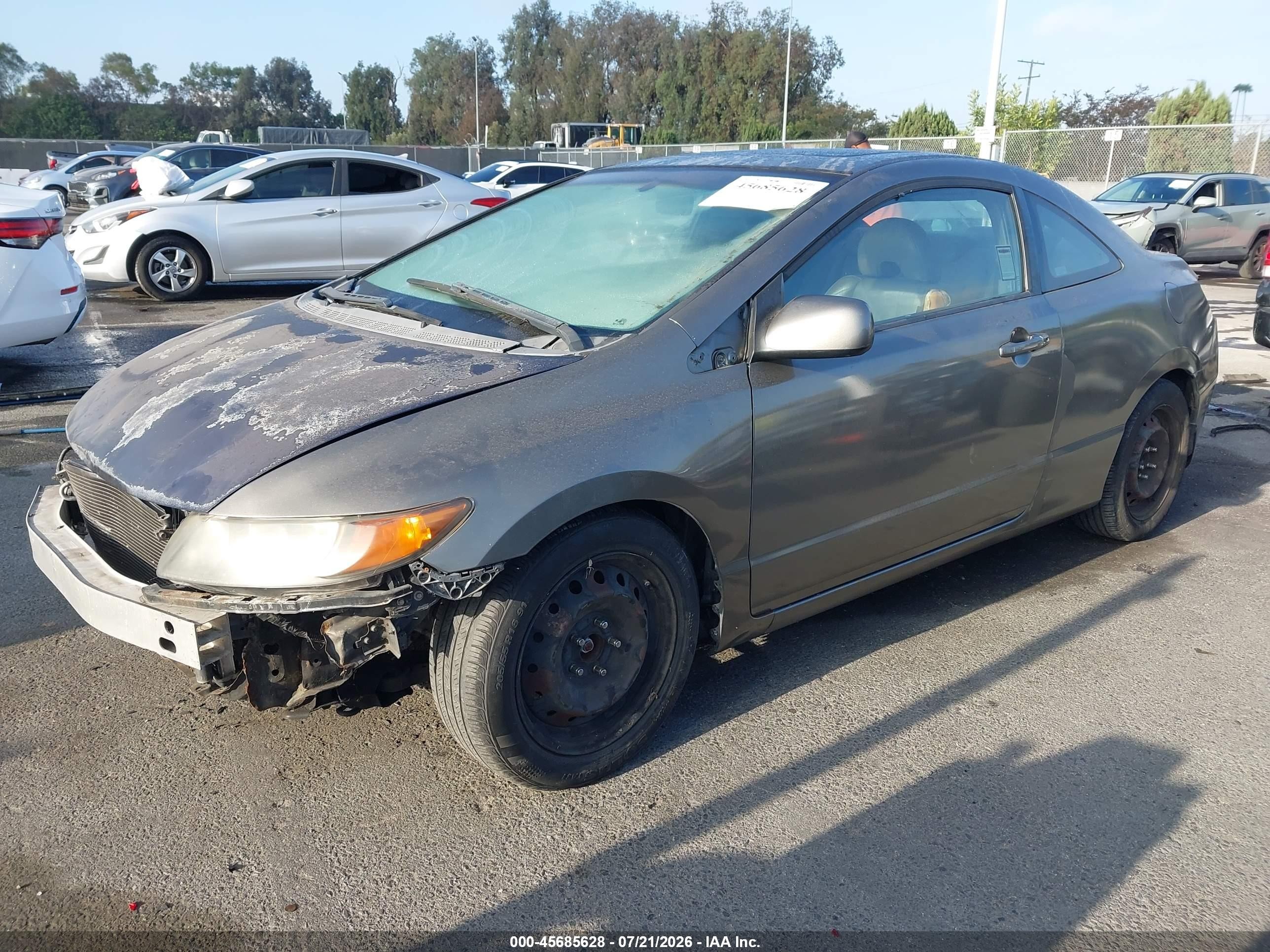 2008 Honda Civic Ex-l Gray vin: 2HGFG12918H519283