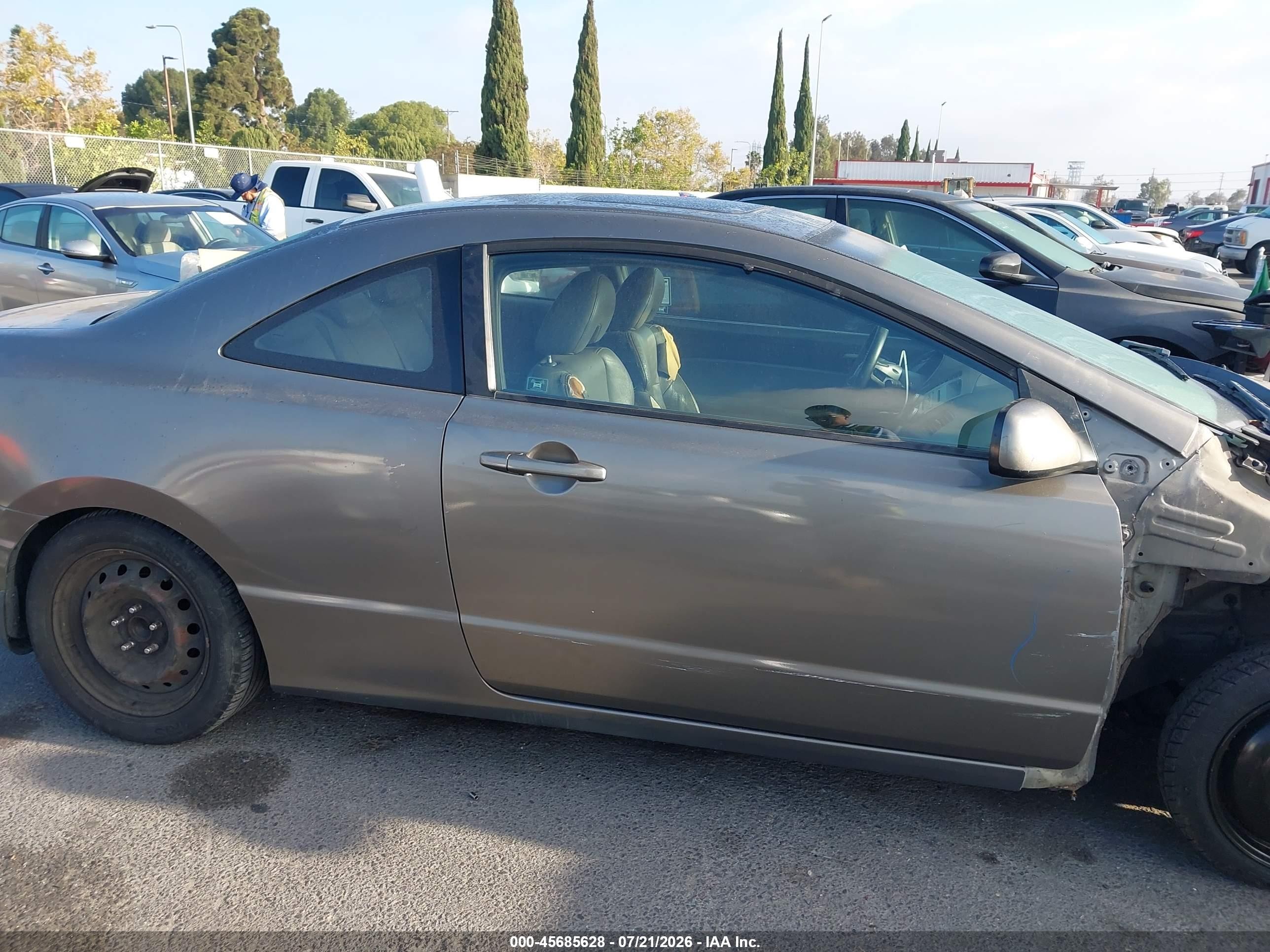 2008 Honda Civic Ex-l Gray vin: 2HGFG12918H519283