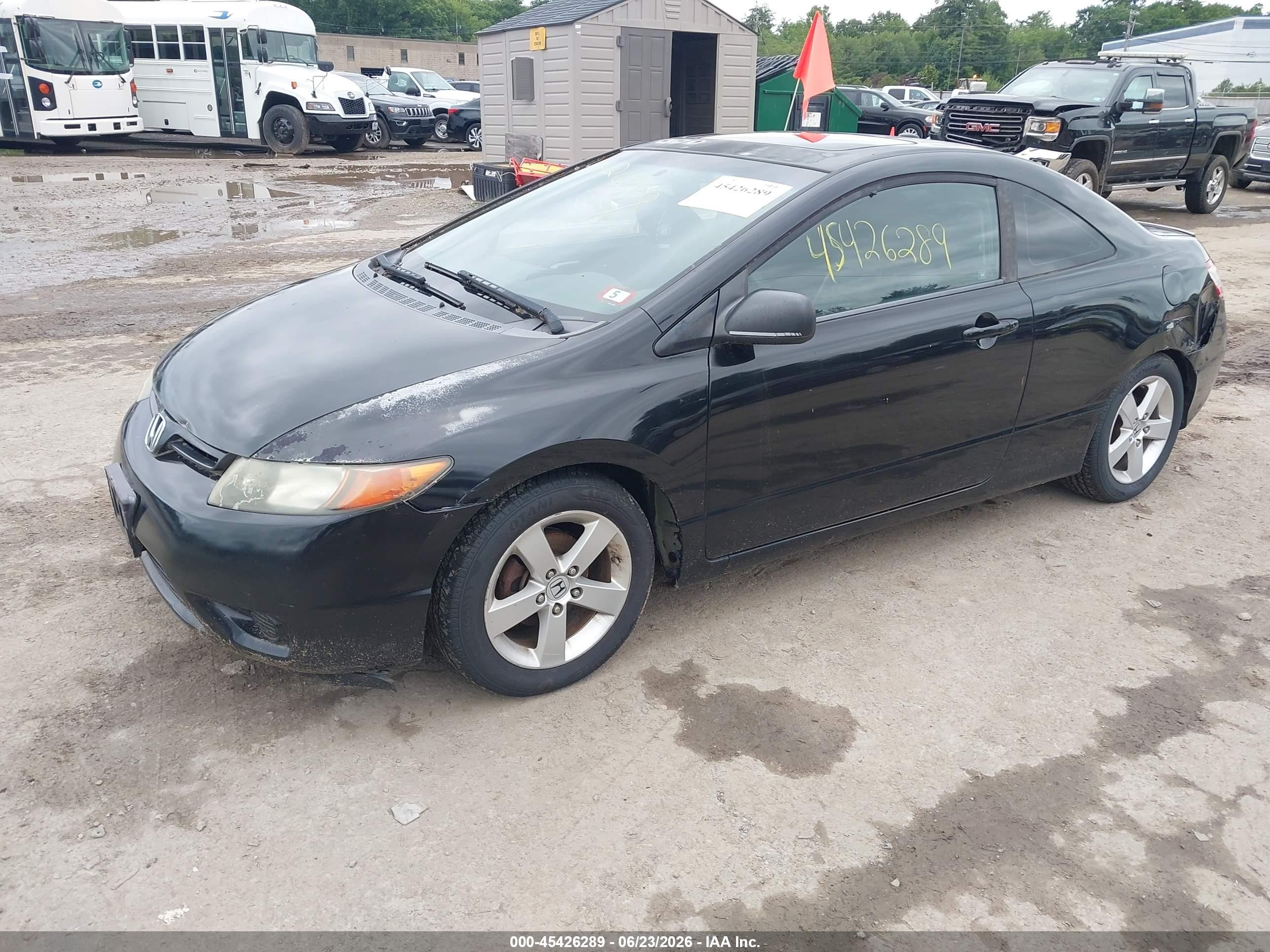 2008 Honda Civic Ex-l Black vin: 2HGFG12918H558696