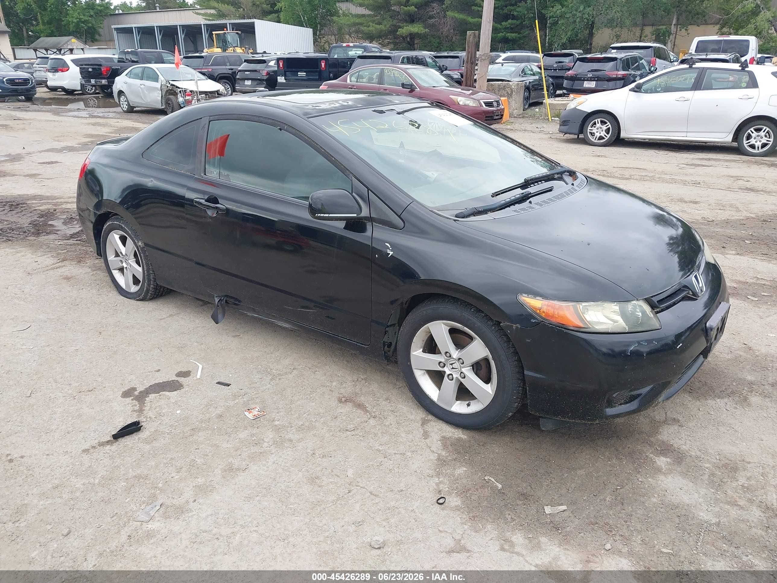 2008 Honda Civic Ex-l Black vin: 2HGFG12918H558696
