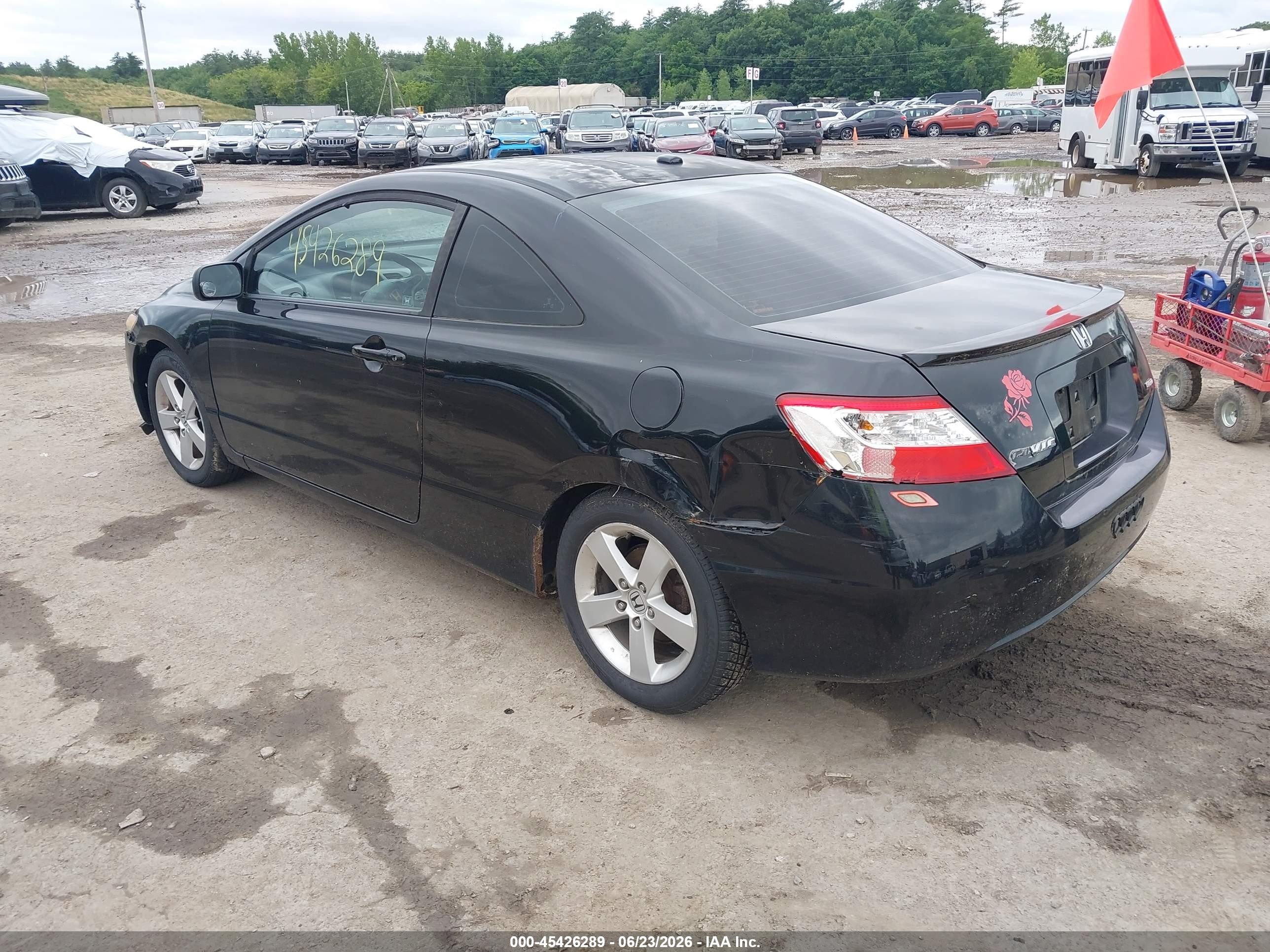 2008 Honda Civic Ex-l Black vin: 2HGFG12918H558696