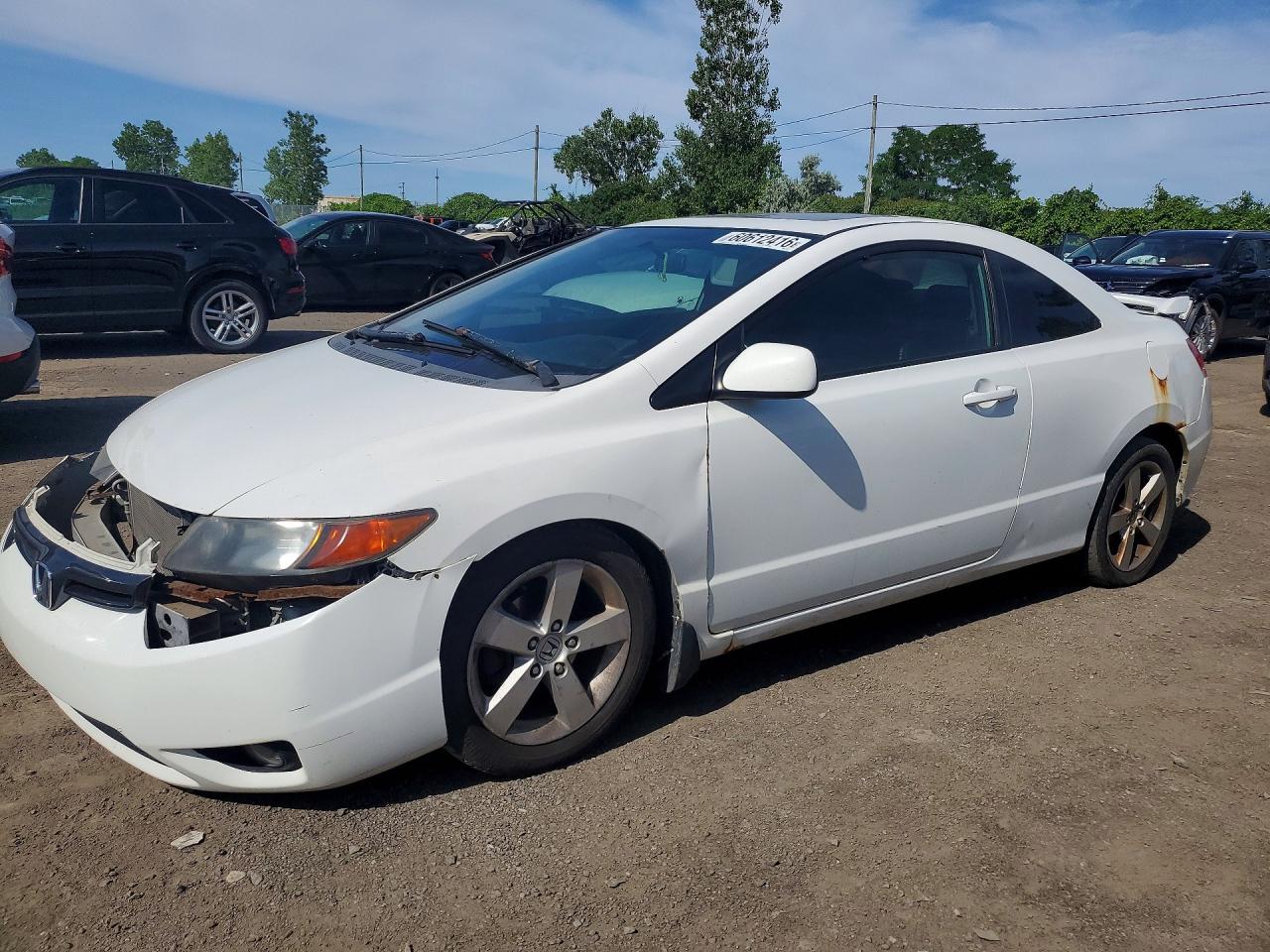 2008 Honda Civic Exl Белый vin: 2HGFG12928H000422