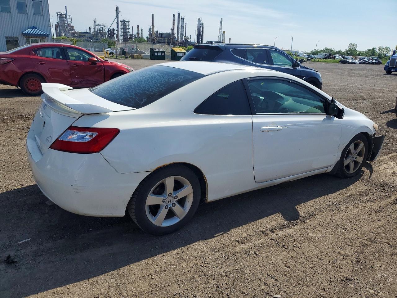 2008 Honda Civic Exl White vin: 2HGFG12928H000422