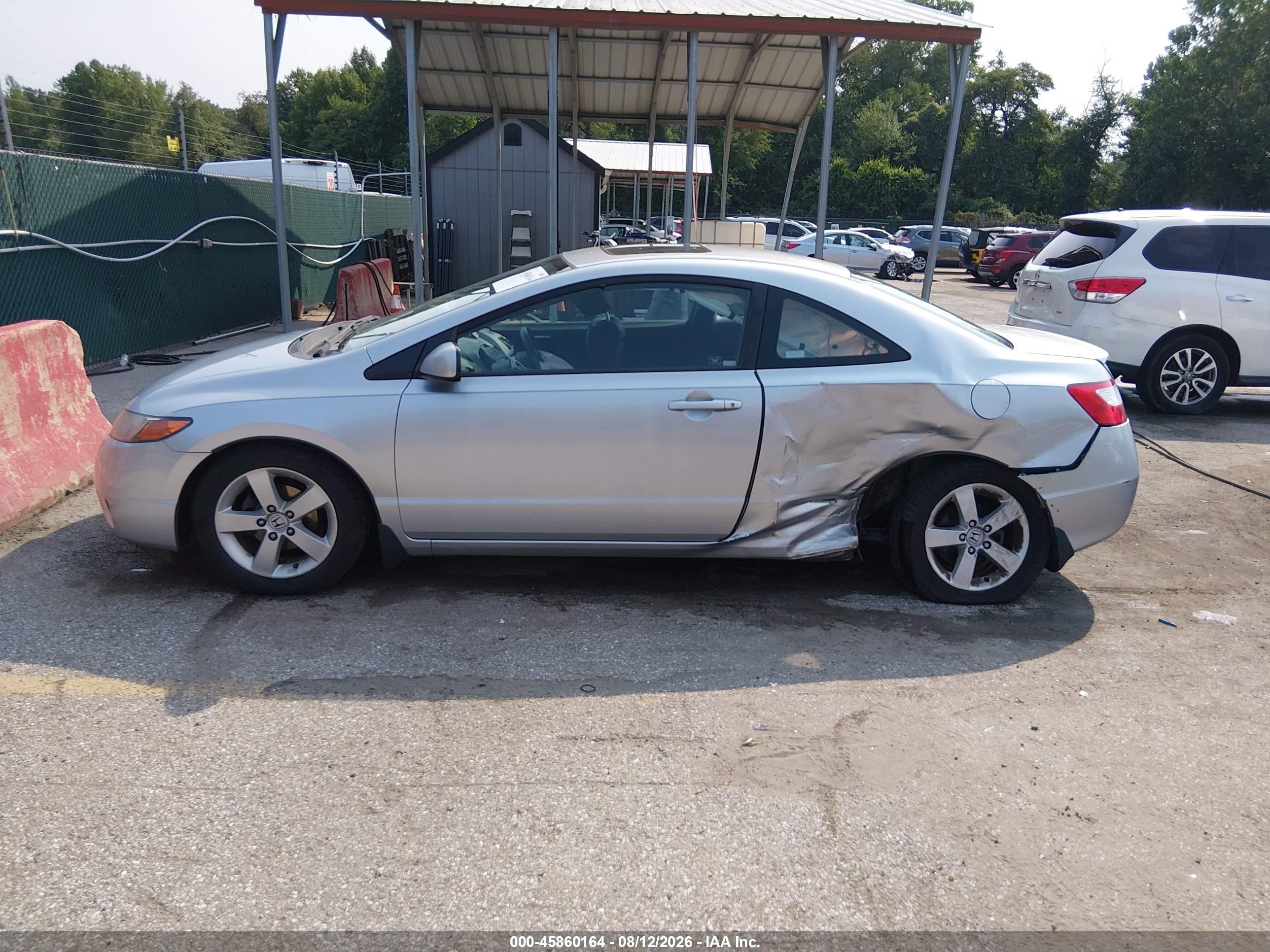 2008 Honda Civic Ex-l Silver vin: 2HGFG12928H501407