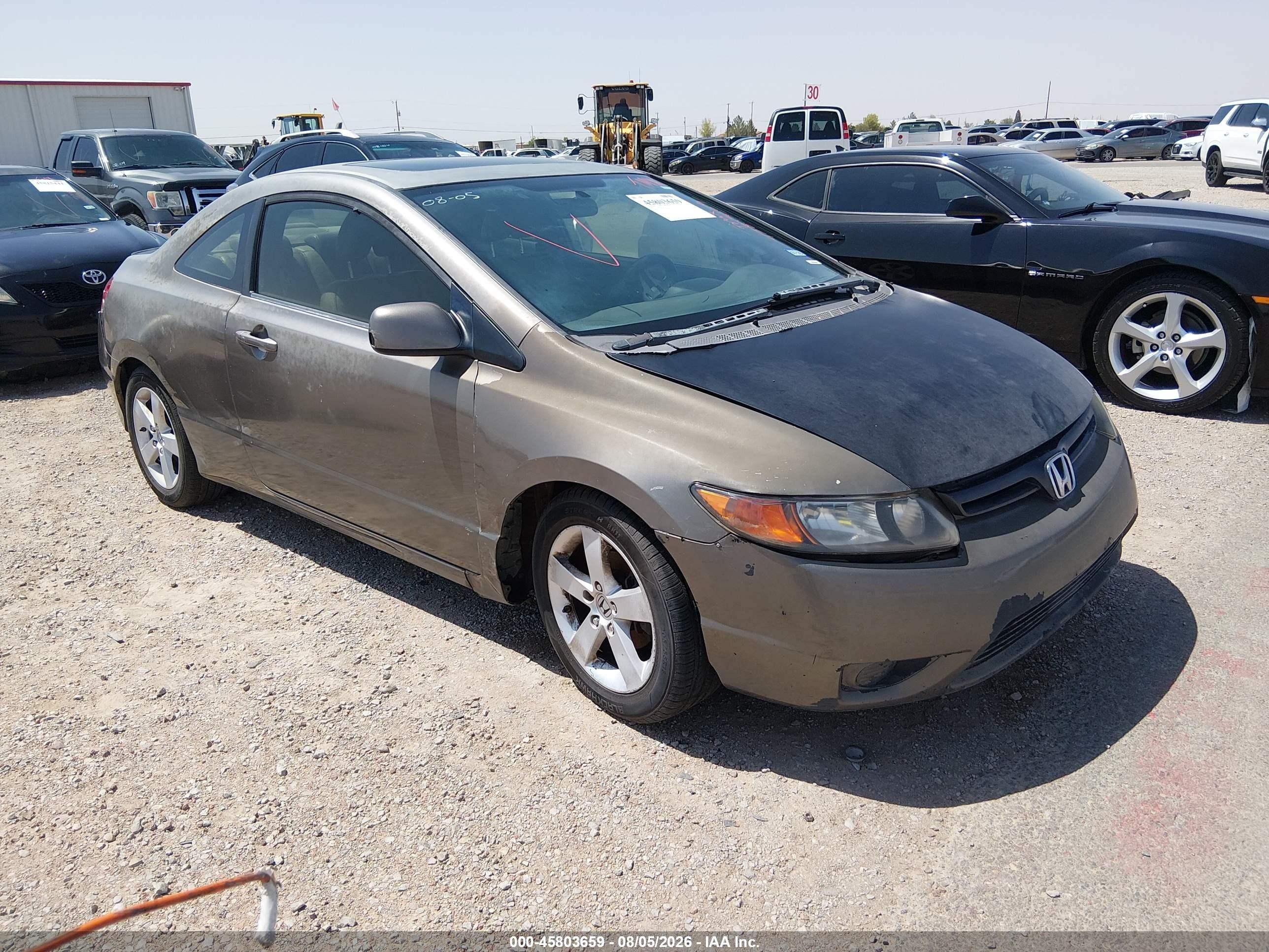 2008 Honda Civic Ex-l Коричневый vin: 2HGFG12928H571909