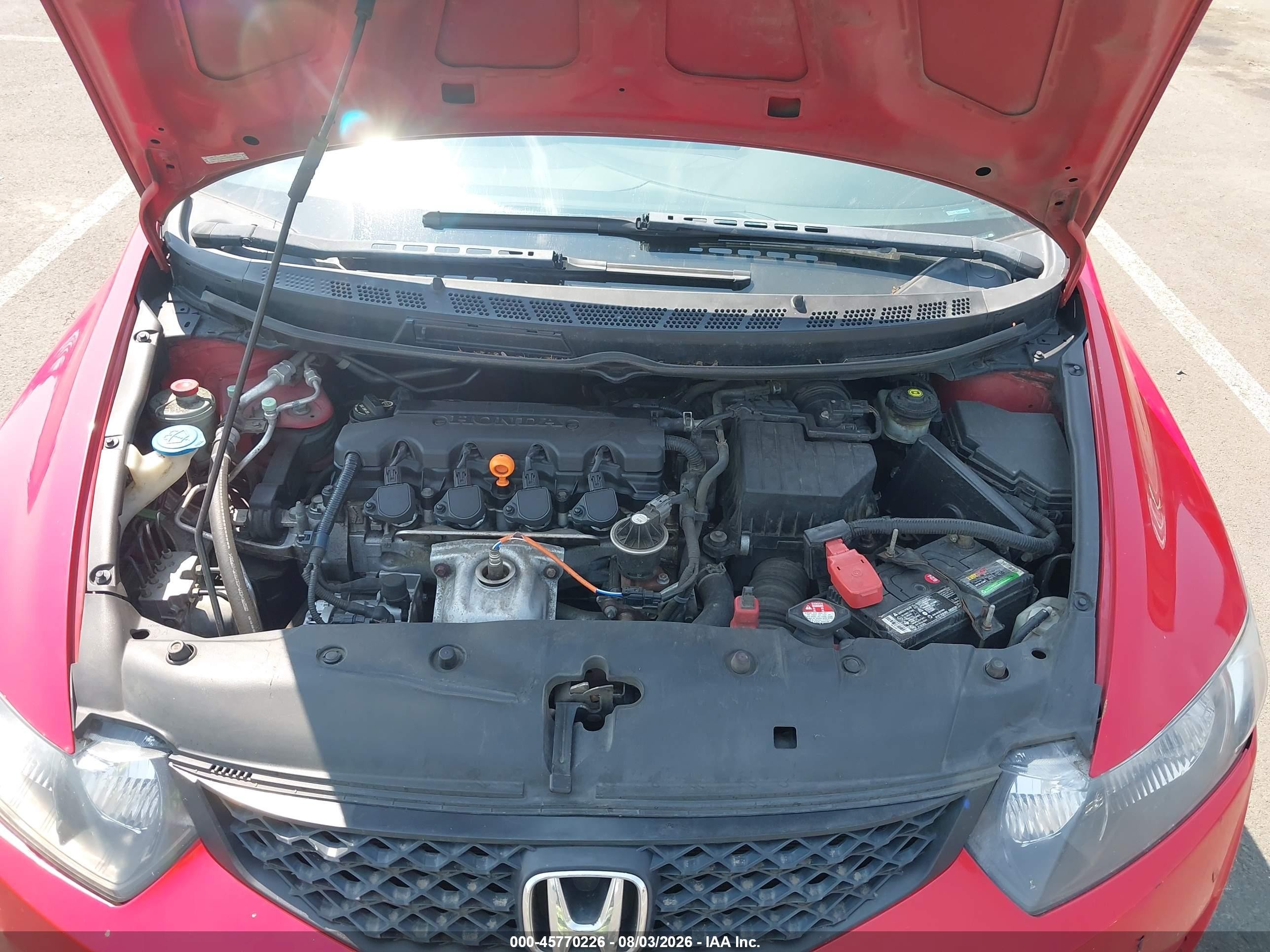 2009 Honda Civic Ex-l Red vin: 2HGFG12929H531556