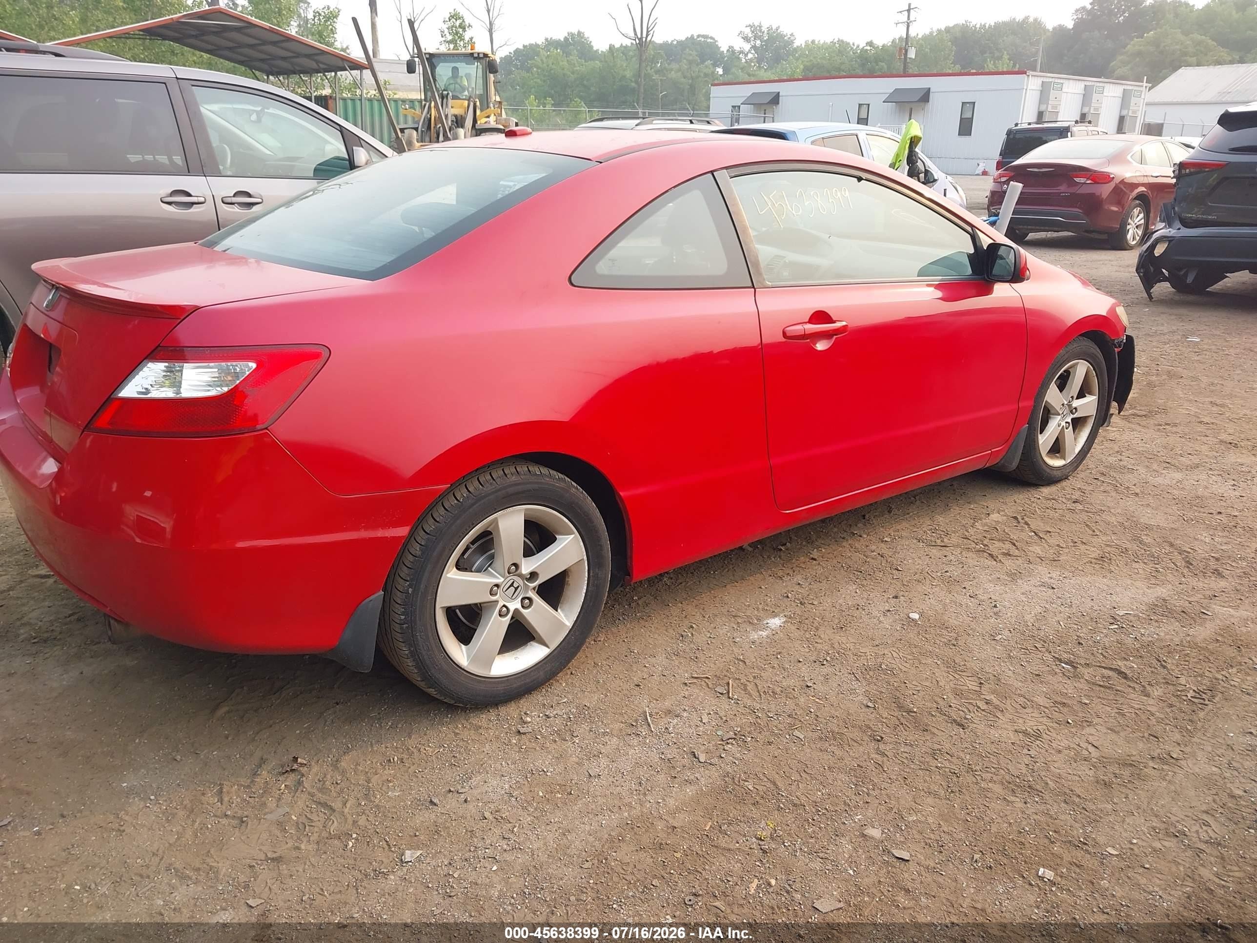 2008 Honda Civic Ex-l Red vin: 2HGFG12938H503313