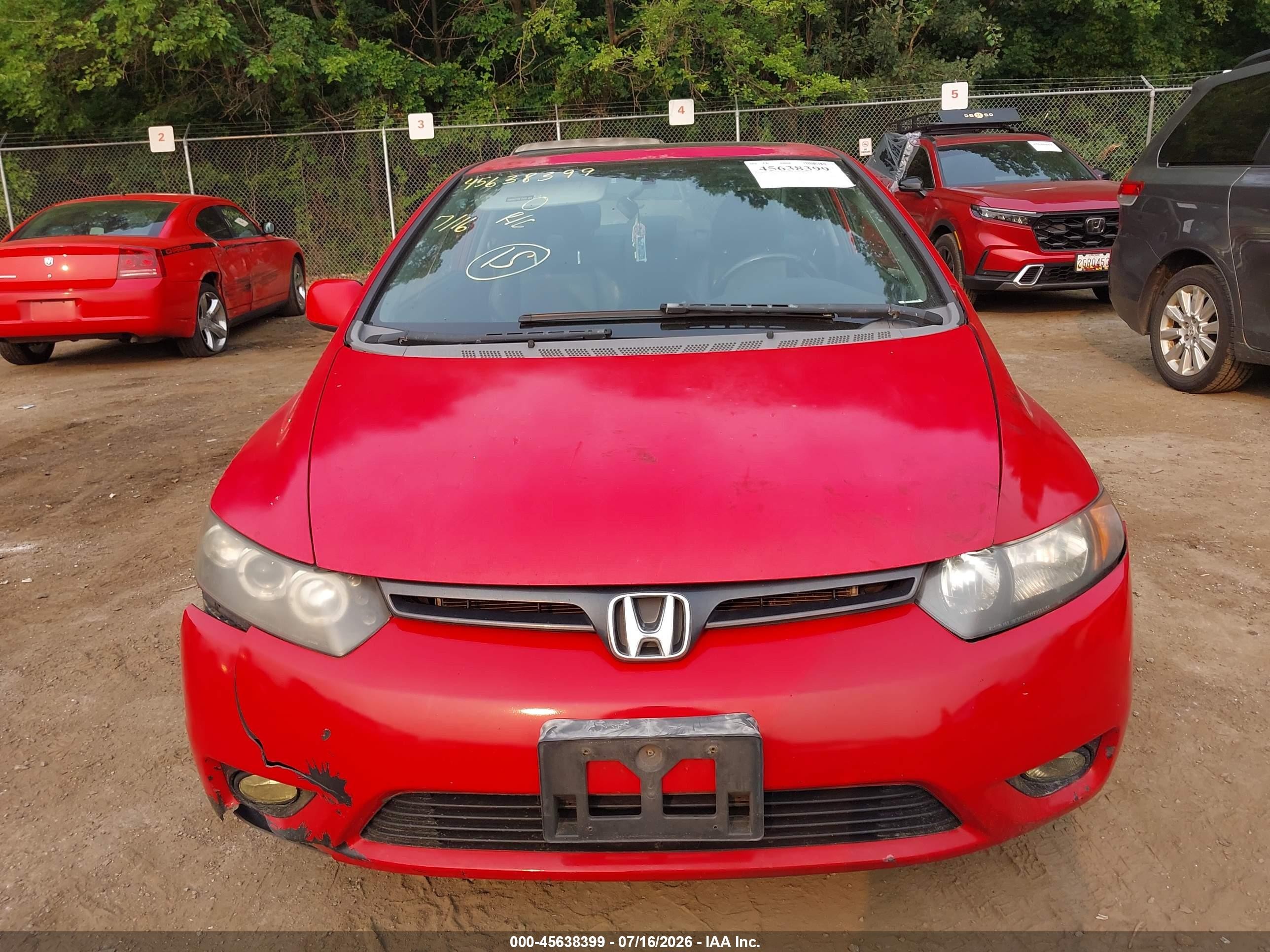 2008 Honda Civic Ex-l Red vin: 2HGFG12938H503313