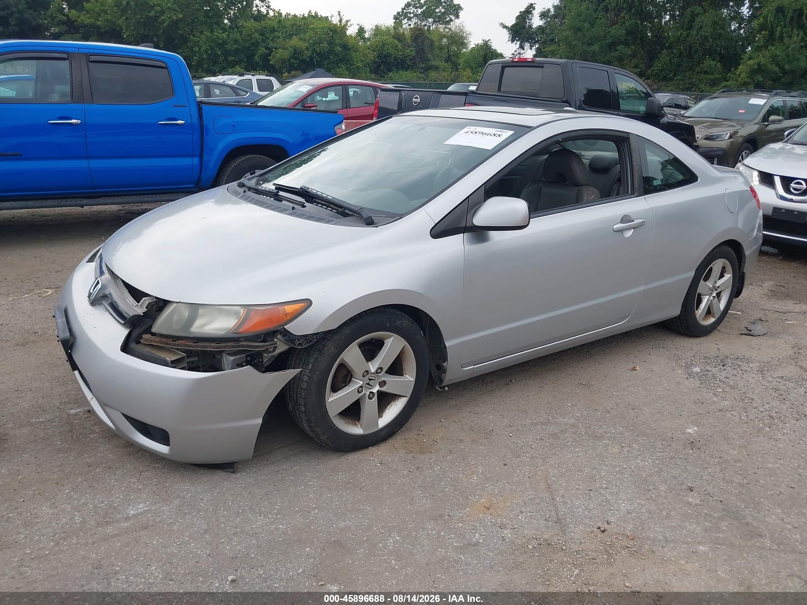 2008 Honda Civic Ex-l Silver vin: 2HGFG12948H527345