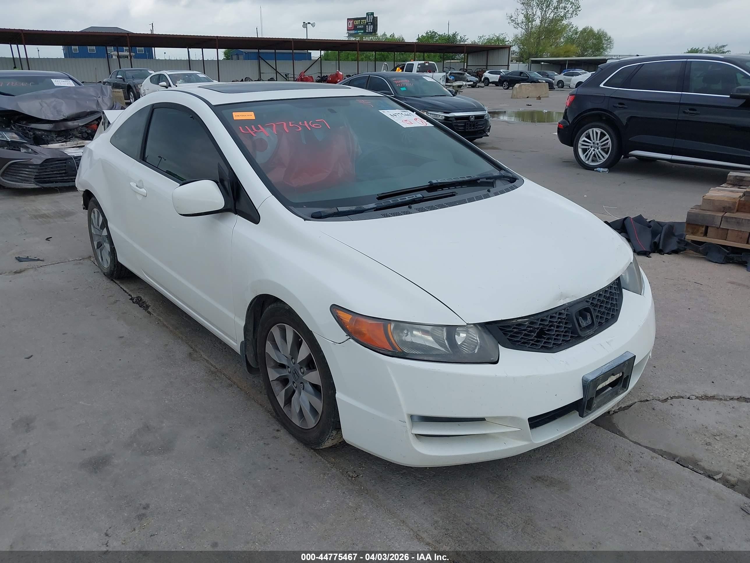 2009 Honda Civic Ex-l White vin: 2HGFG12949H519974