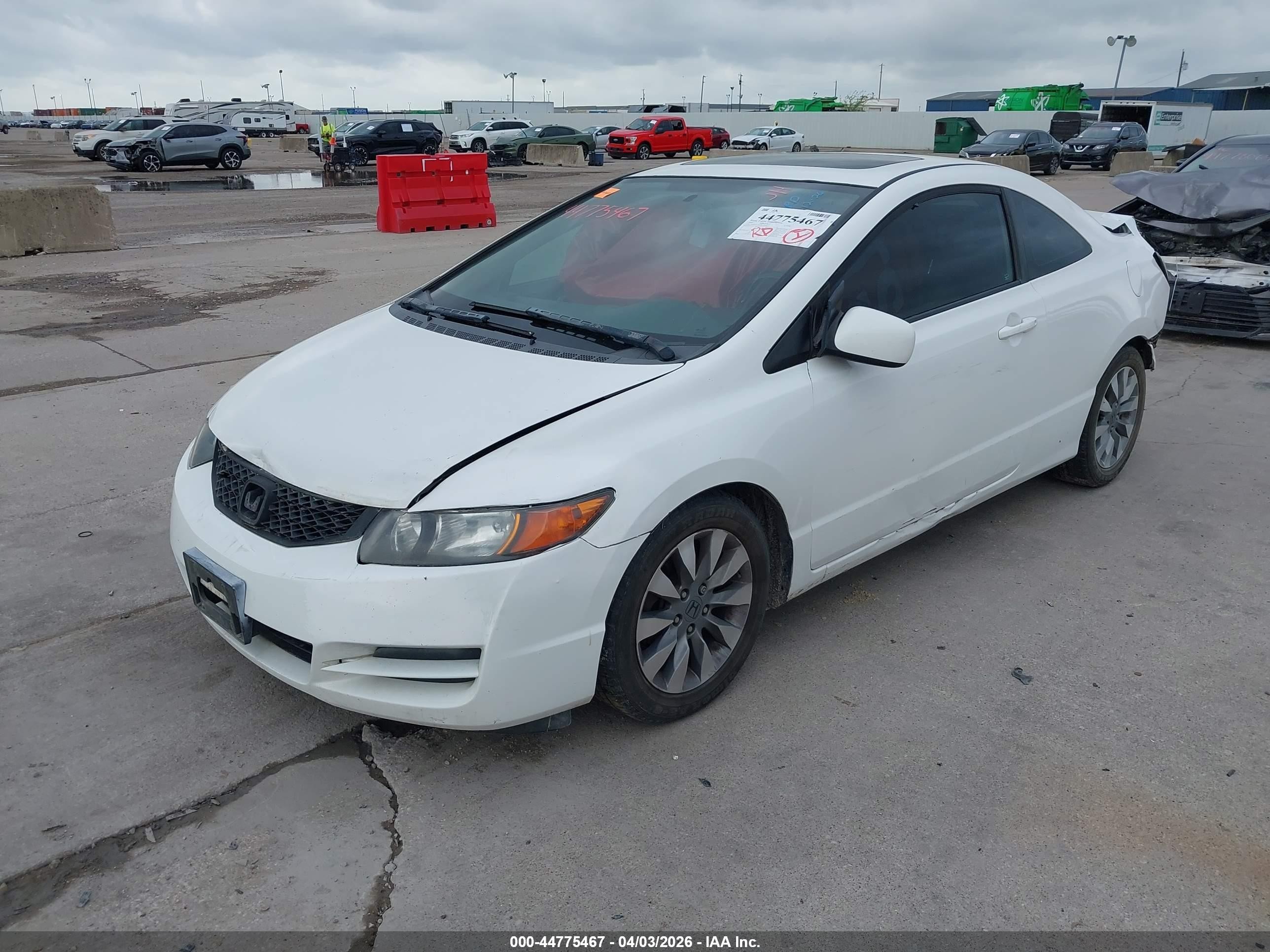 2009 Honda Civic Ex-l White vin: 2HGFG12949H519974