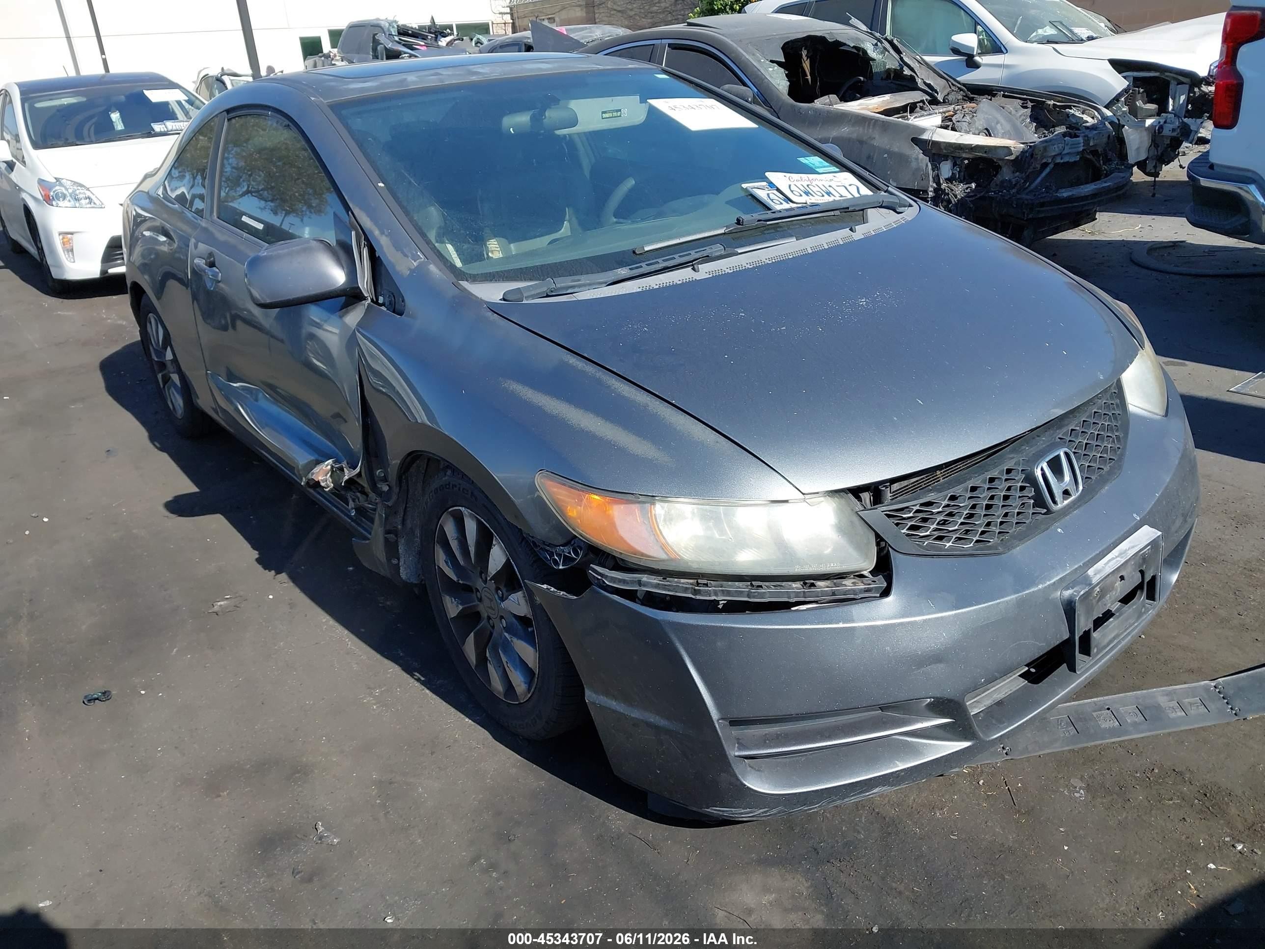 2009 Honda Civic Ex-l Gray vin: 2HGFG12959H515710