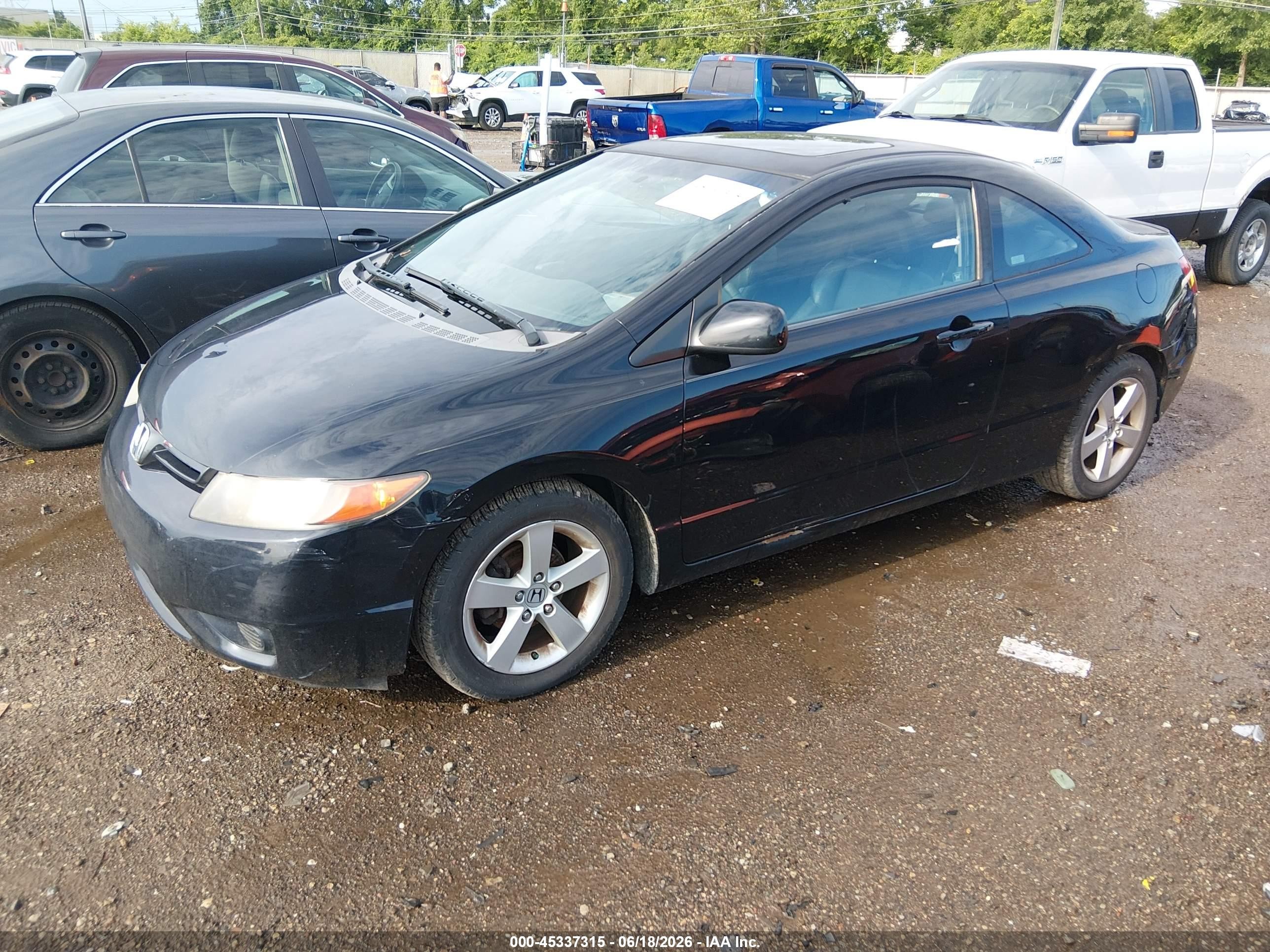 2008 Honda Civic Ex-l Black vin: 2HGFG12968H571640