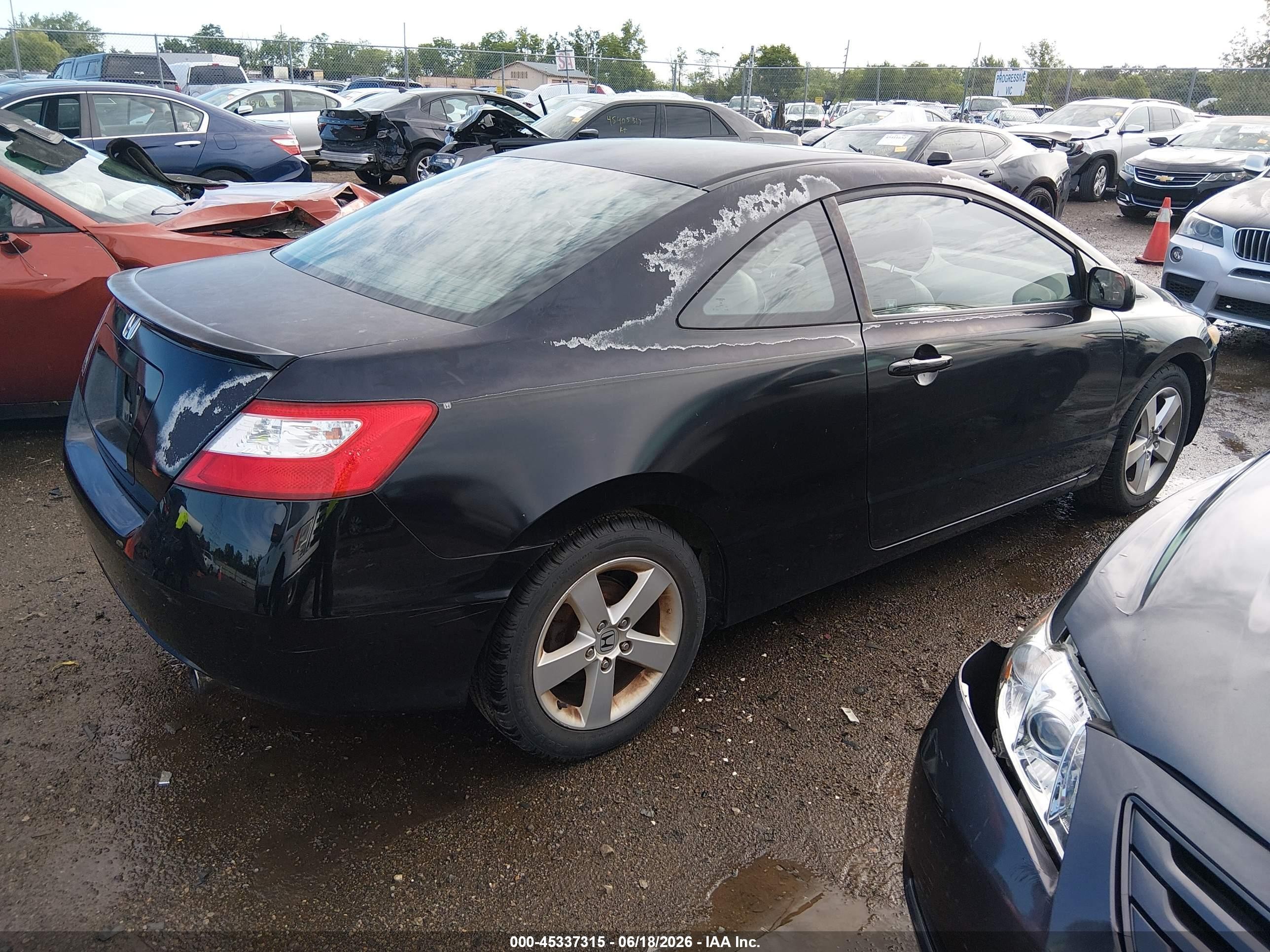 2008 Honda Civic Ex-l Black vin: 2HGFG12968H571640