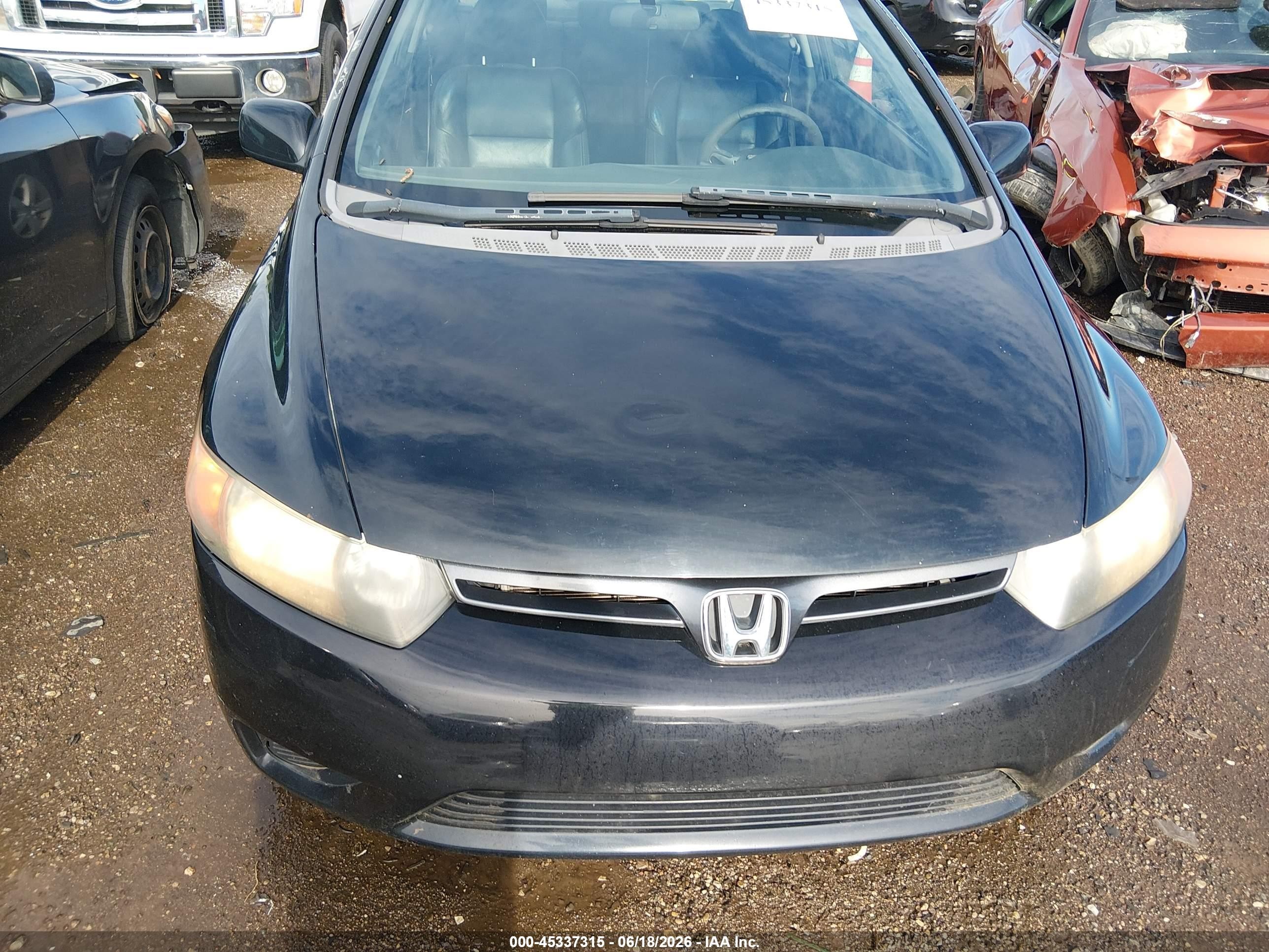 2008 Honda Civic Ex-l Black vin: 2HGFG12968H571640