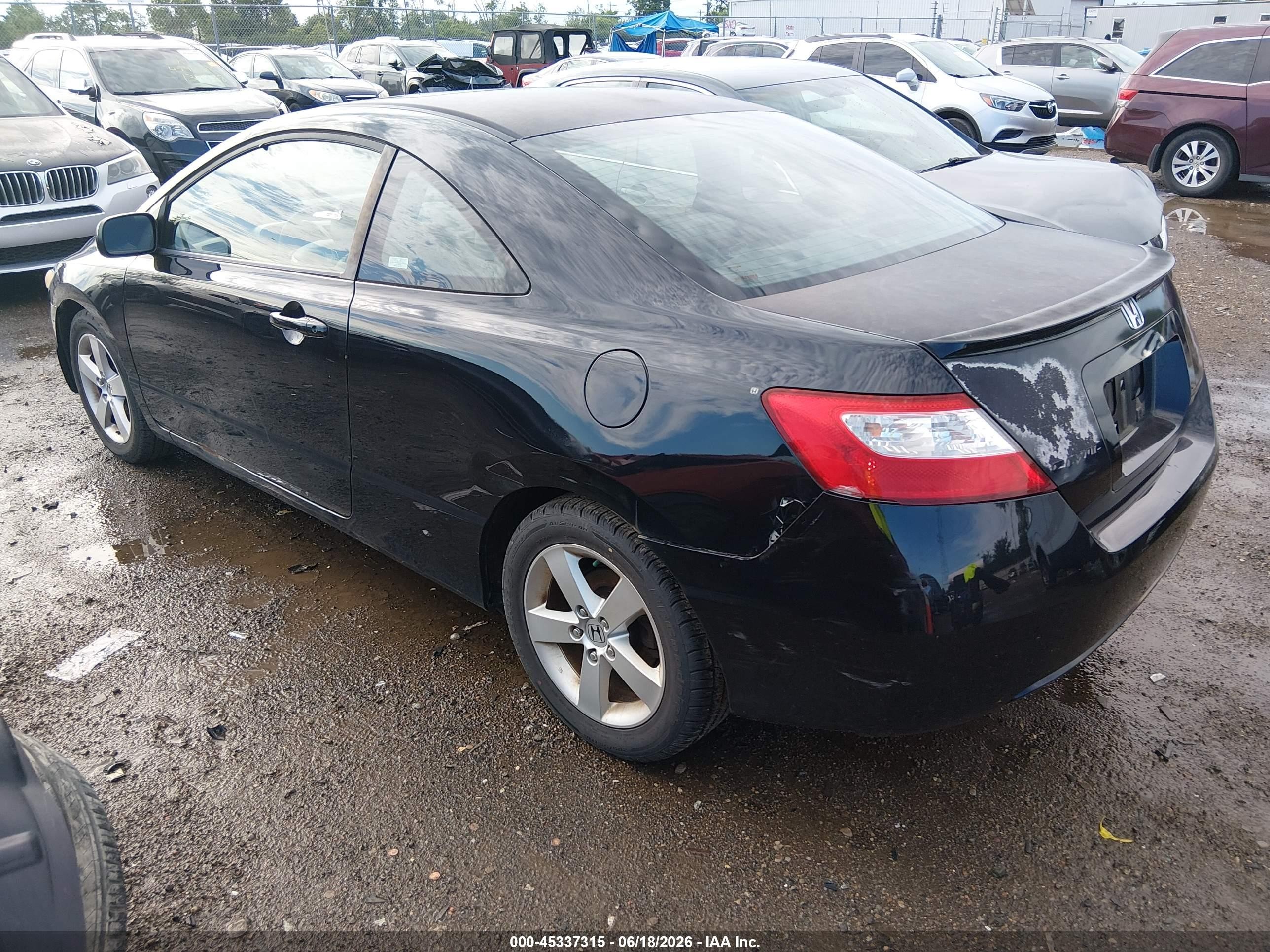 2008 Honda Civic Ex-l Black vin: 2HGFG12968H571640