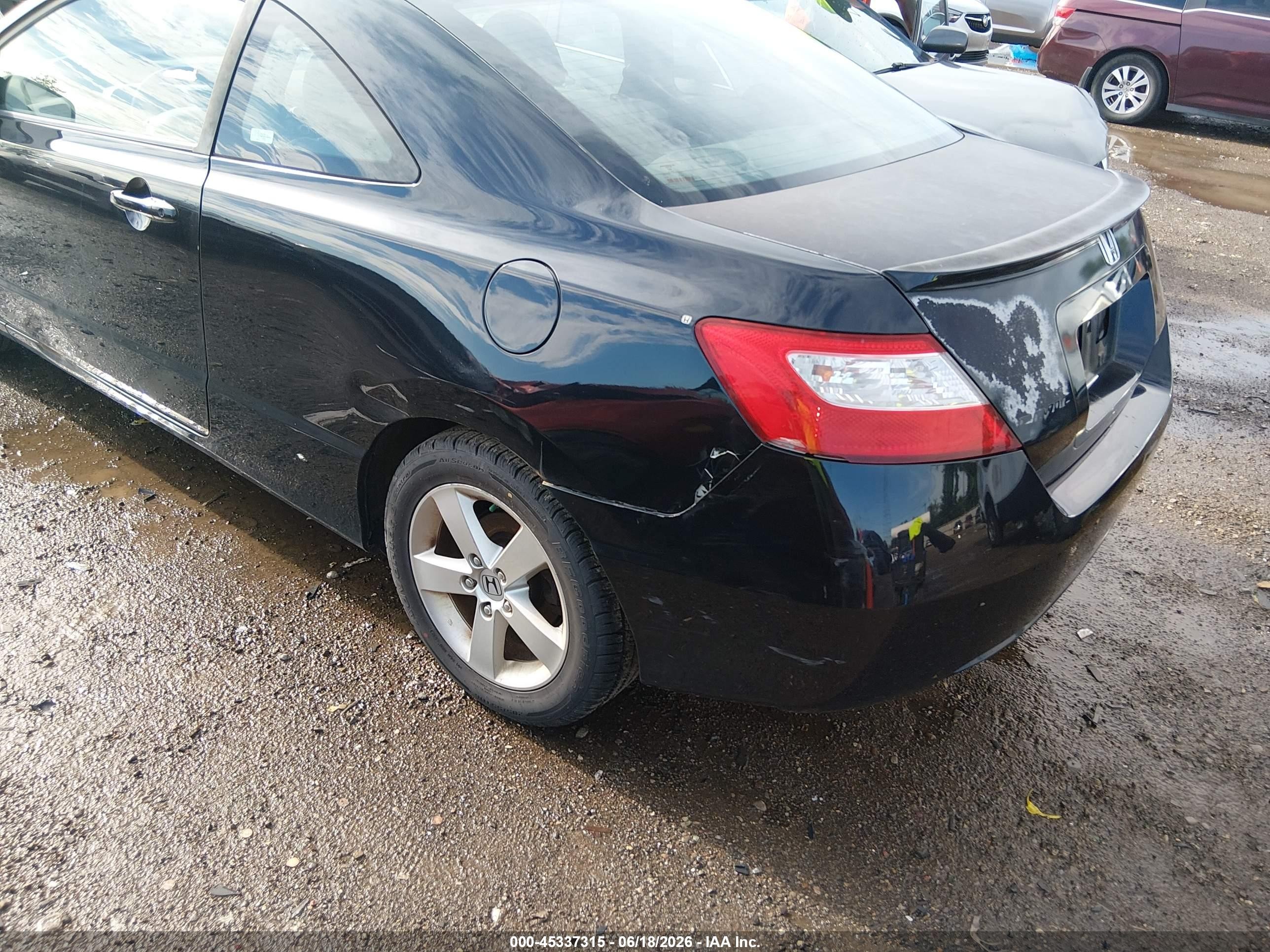 2008 Honda Civic Ex-l Black vin: 2HGFG12968H571640