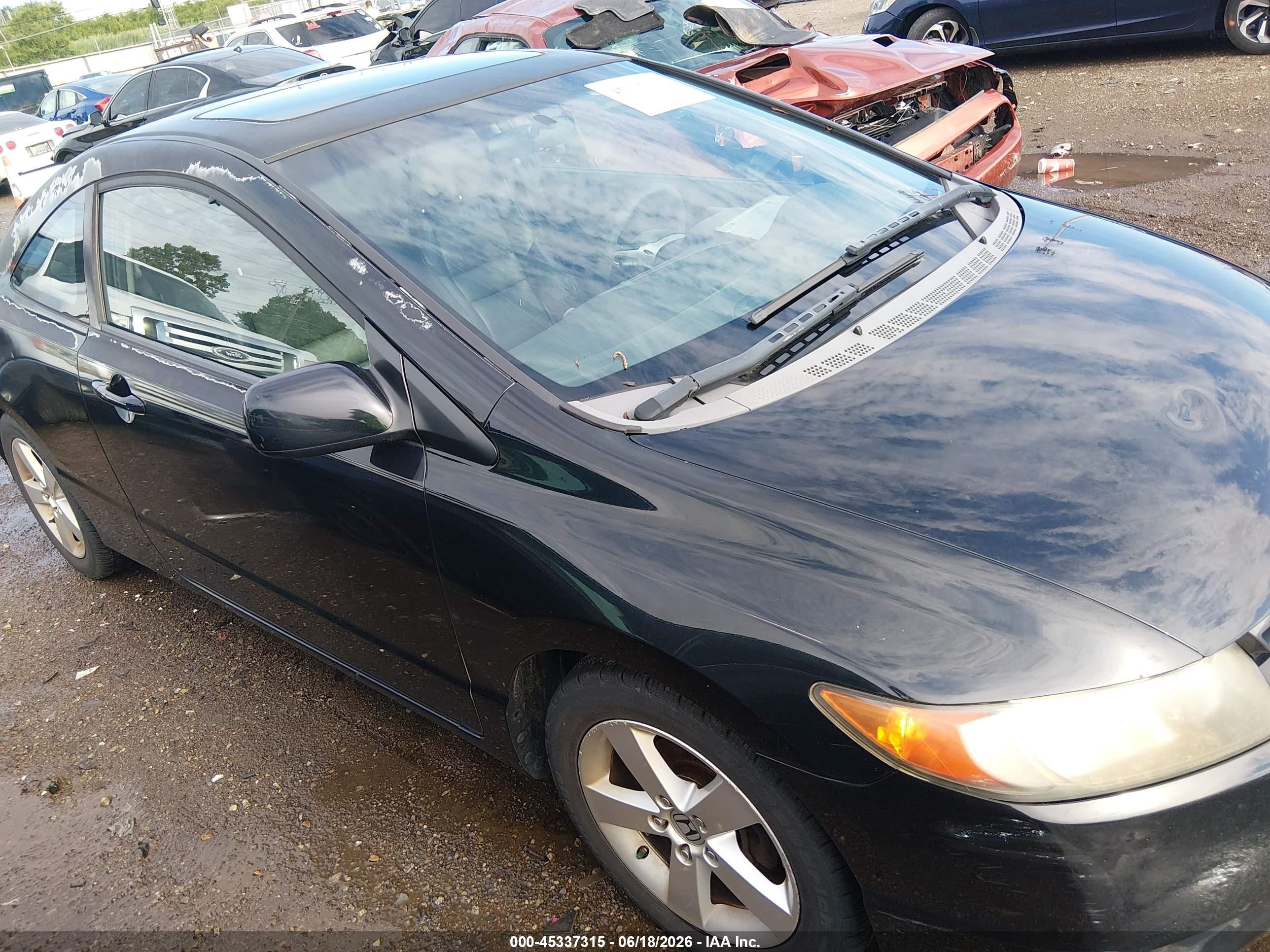 2008 Honda Civic Ex-l Black vin: 2HGFG12968H571640