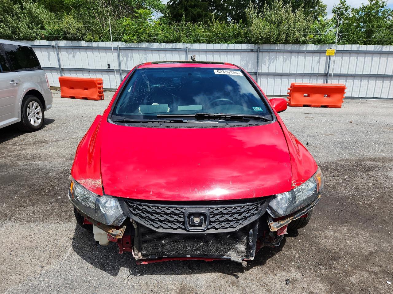 2009 Honda Civic Exl Red vin: 2HGFG12969H522911