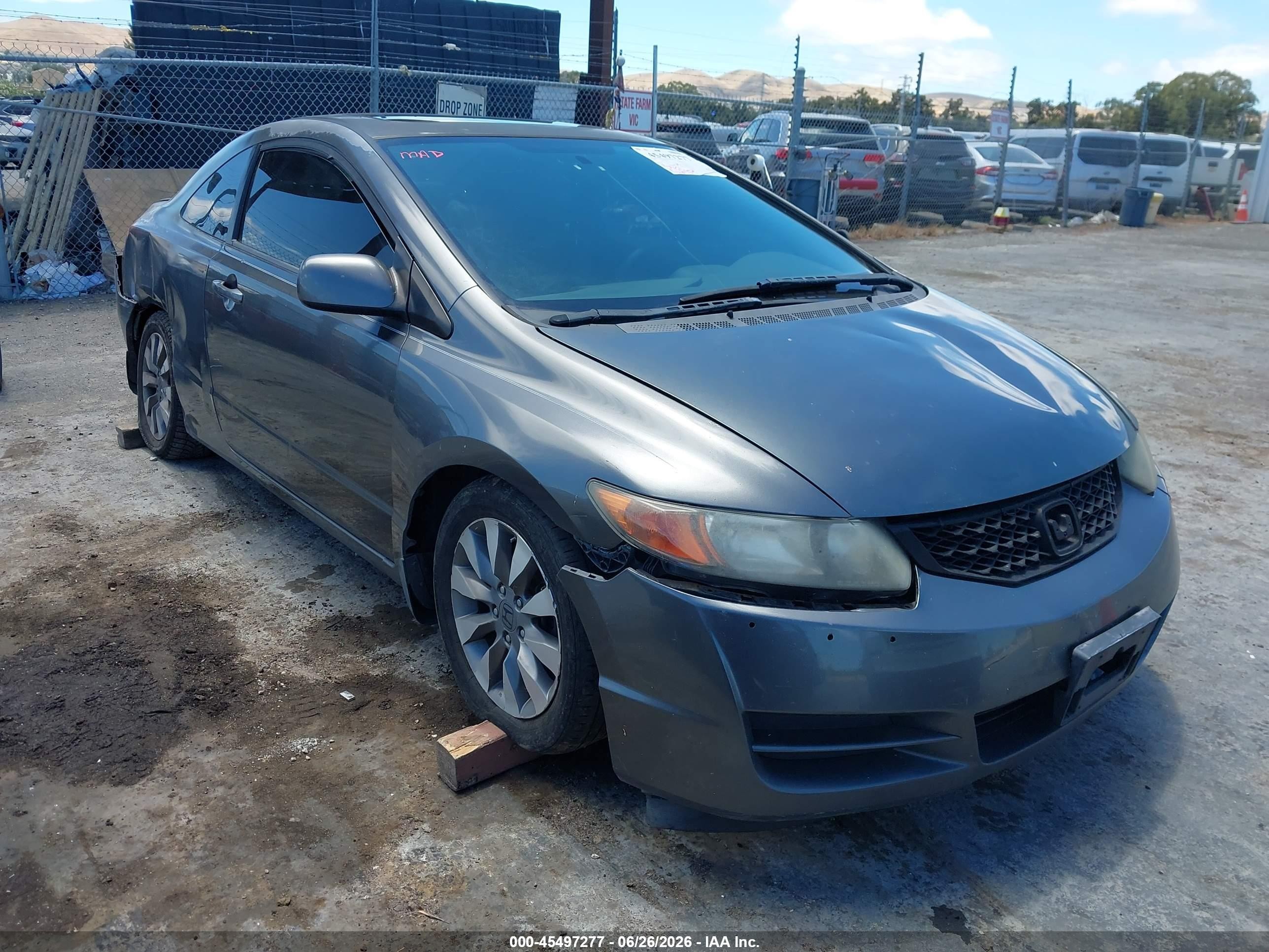 2009 Honda Civic Ex-l Gray vin: 2HGFG12979H511528